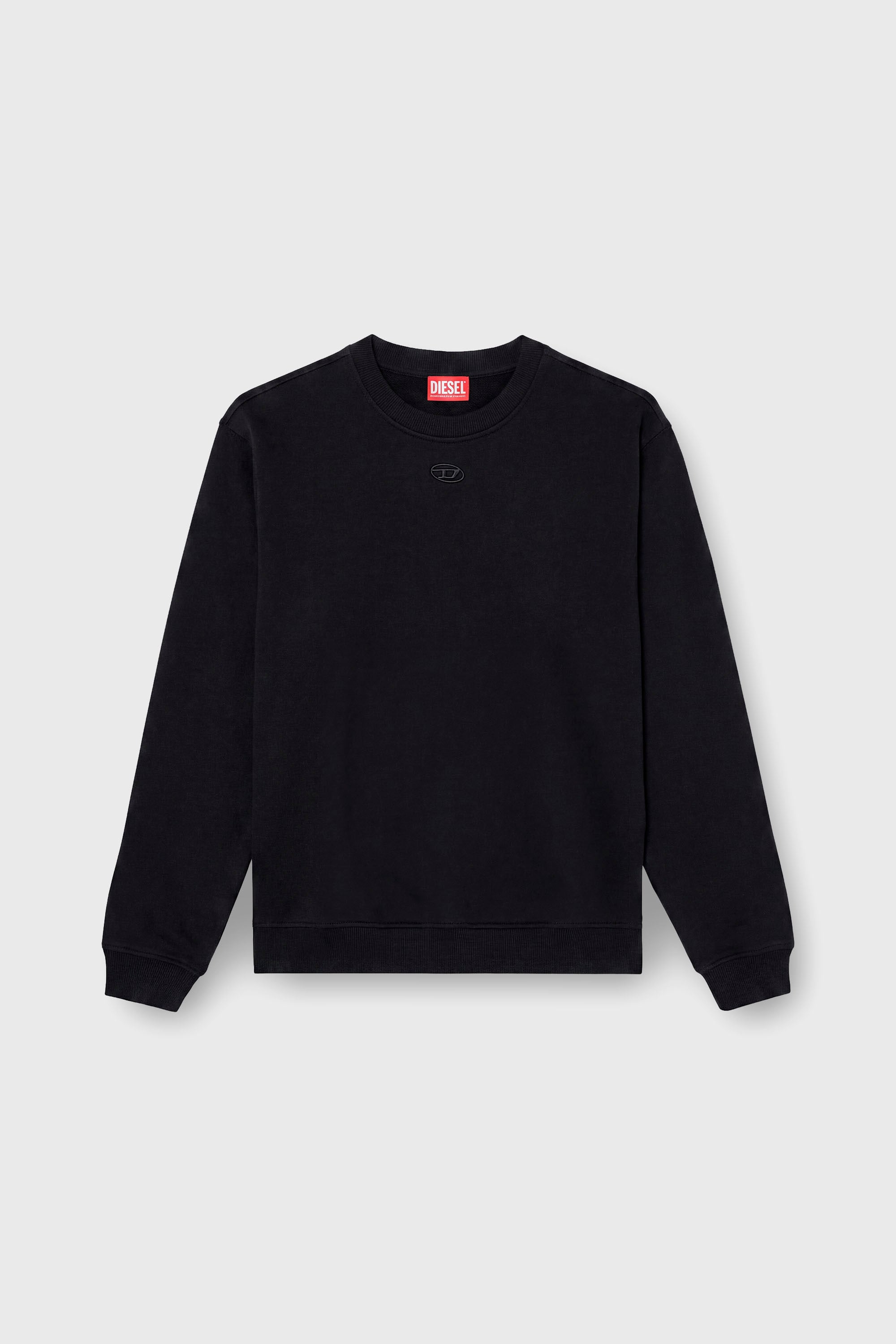 Diesel - F-NORMY-OD, Sudadera de algod&oacute;n con bordado Oval D Mujer in Negro - 2