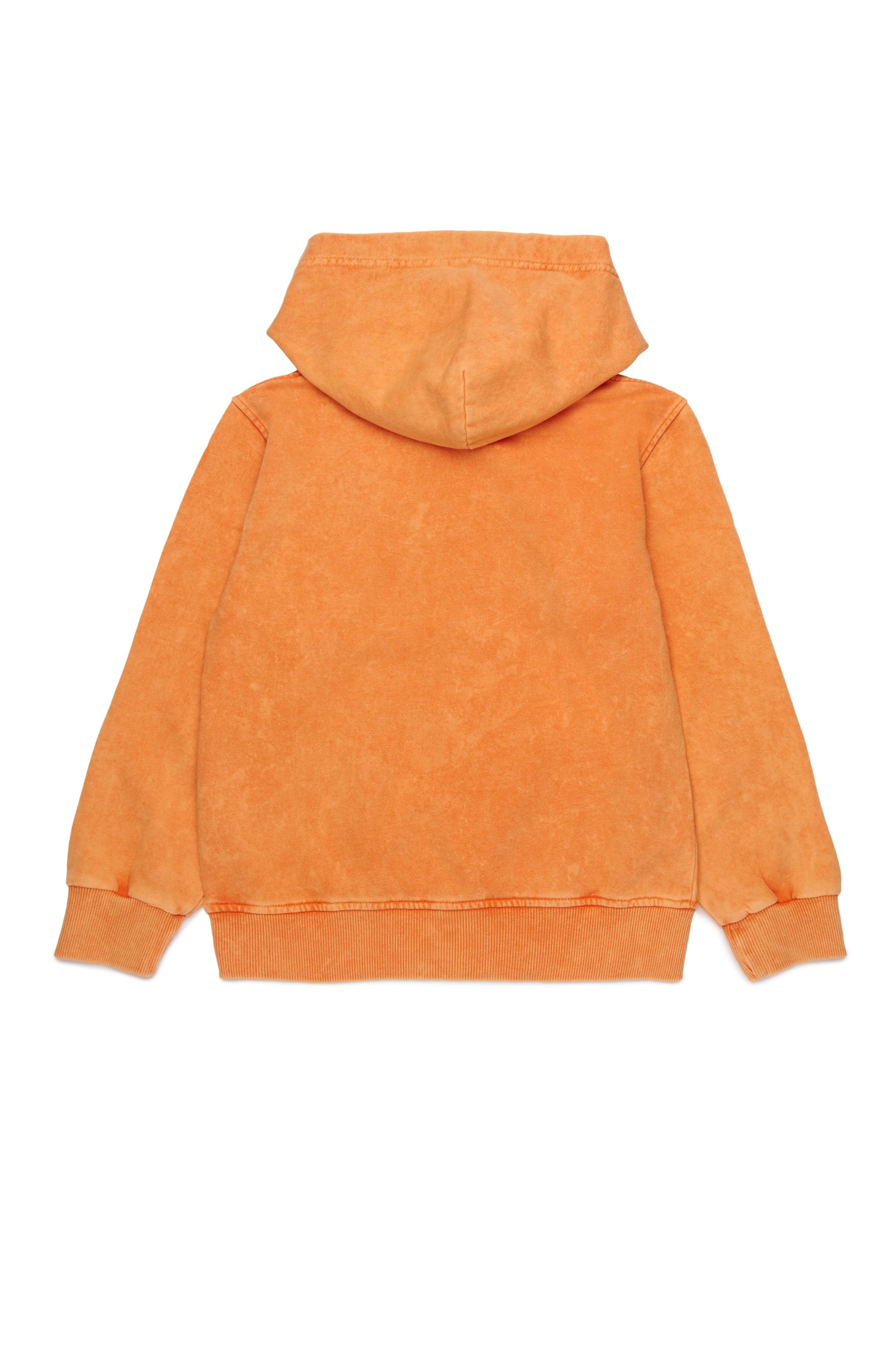 Diesel - SPRIDHOOD OVER, Sudadera con capucha marmoleada con gráfico del logotipo Hombre in Naranja - 2