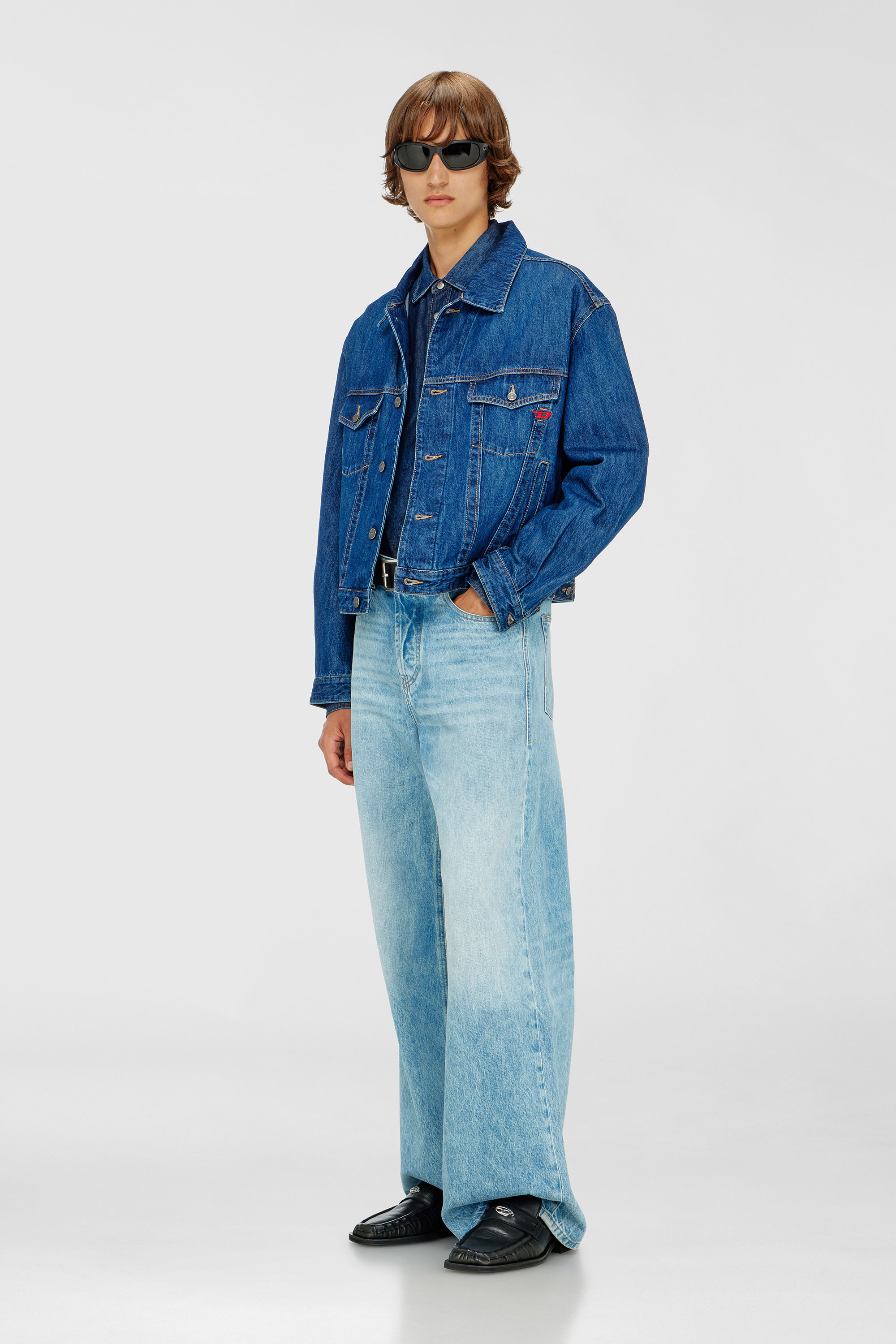 Diesel - D-RANGER, Chaqueta trucker de denim Hombre in Azul marino - 2