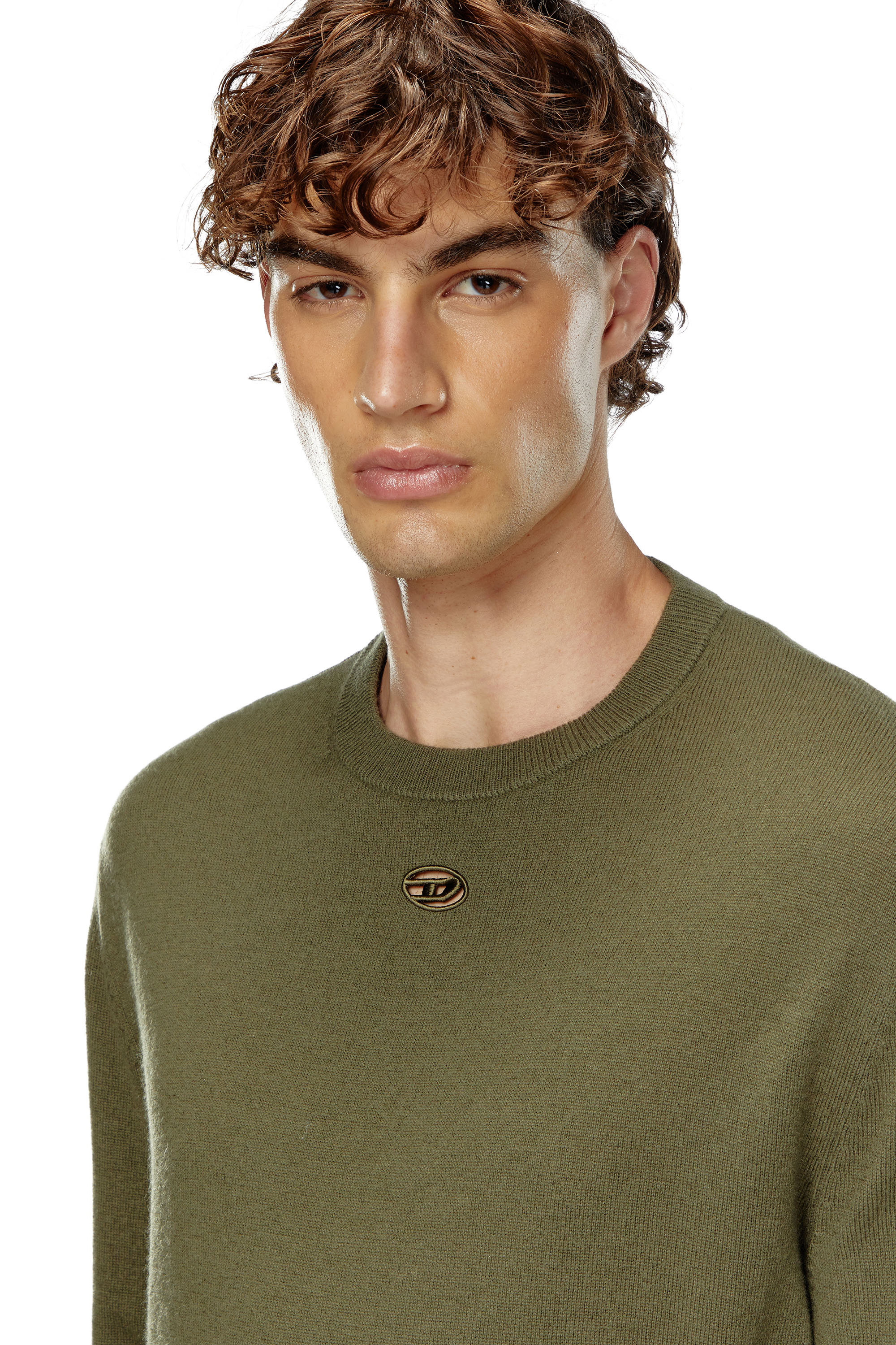 Diesel - K-VIERI, Hombre Jersey de lana y cachemira in Verde - Image 5