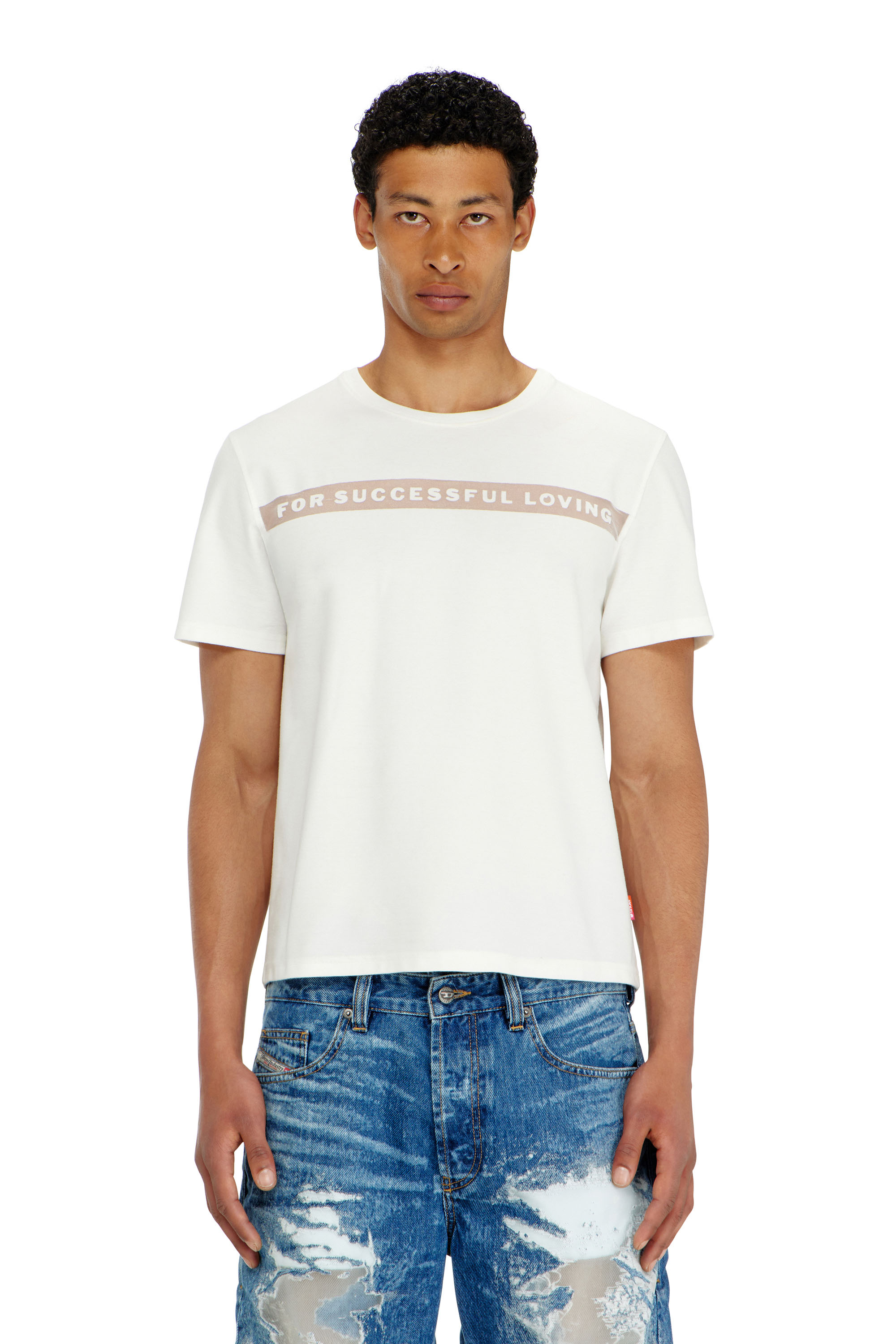 Diesel - PR-T-NOTS-CHI-R, Camiseta con logo For Successful Loving Unisex in Blanco - 3