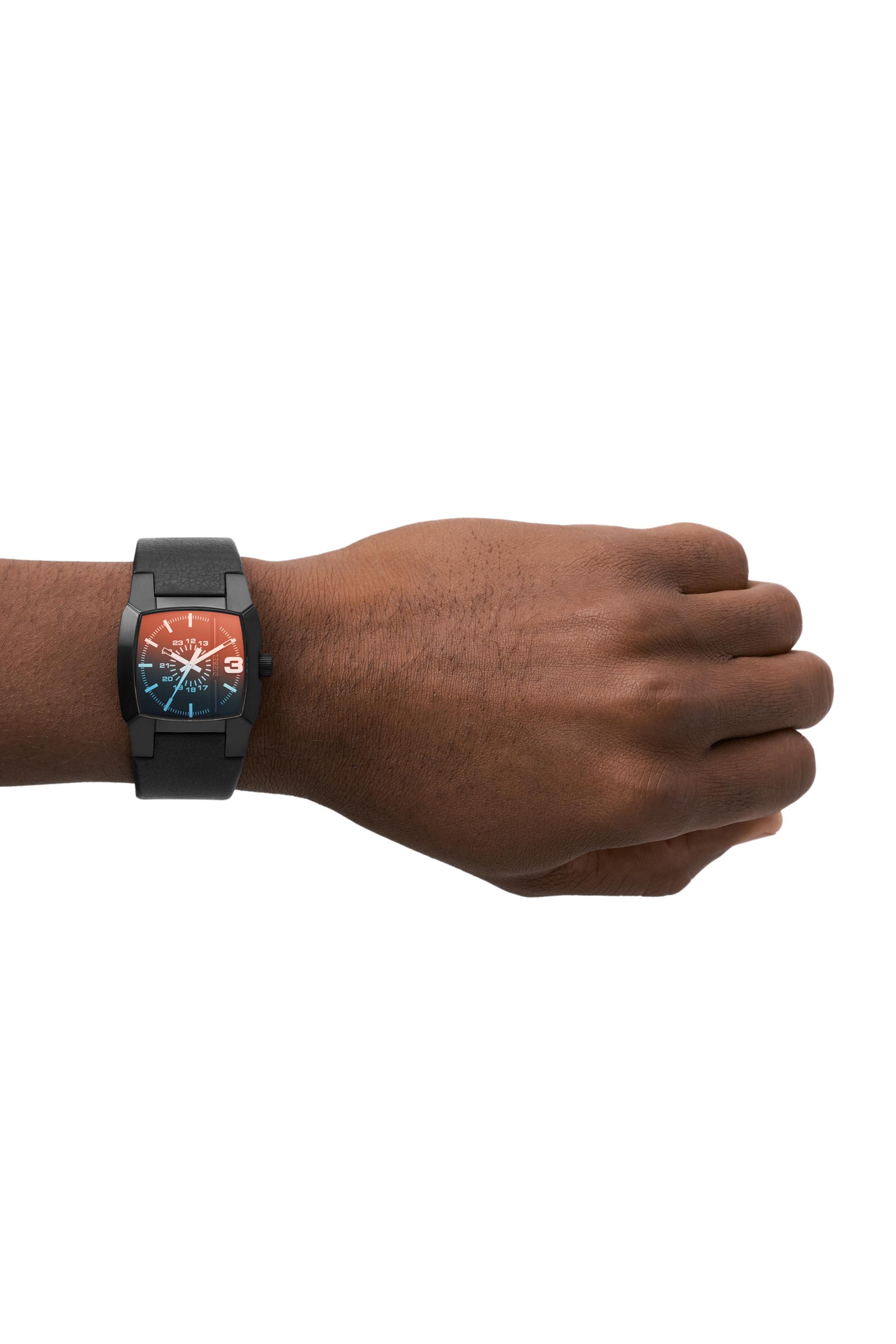 Diesel - DZ2000, Reloj Cliffhanger de cuero negro Unisex in Negro - 5