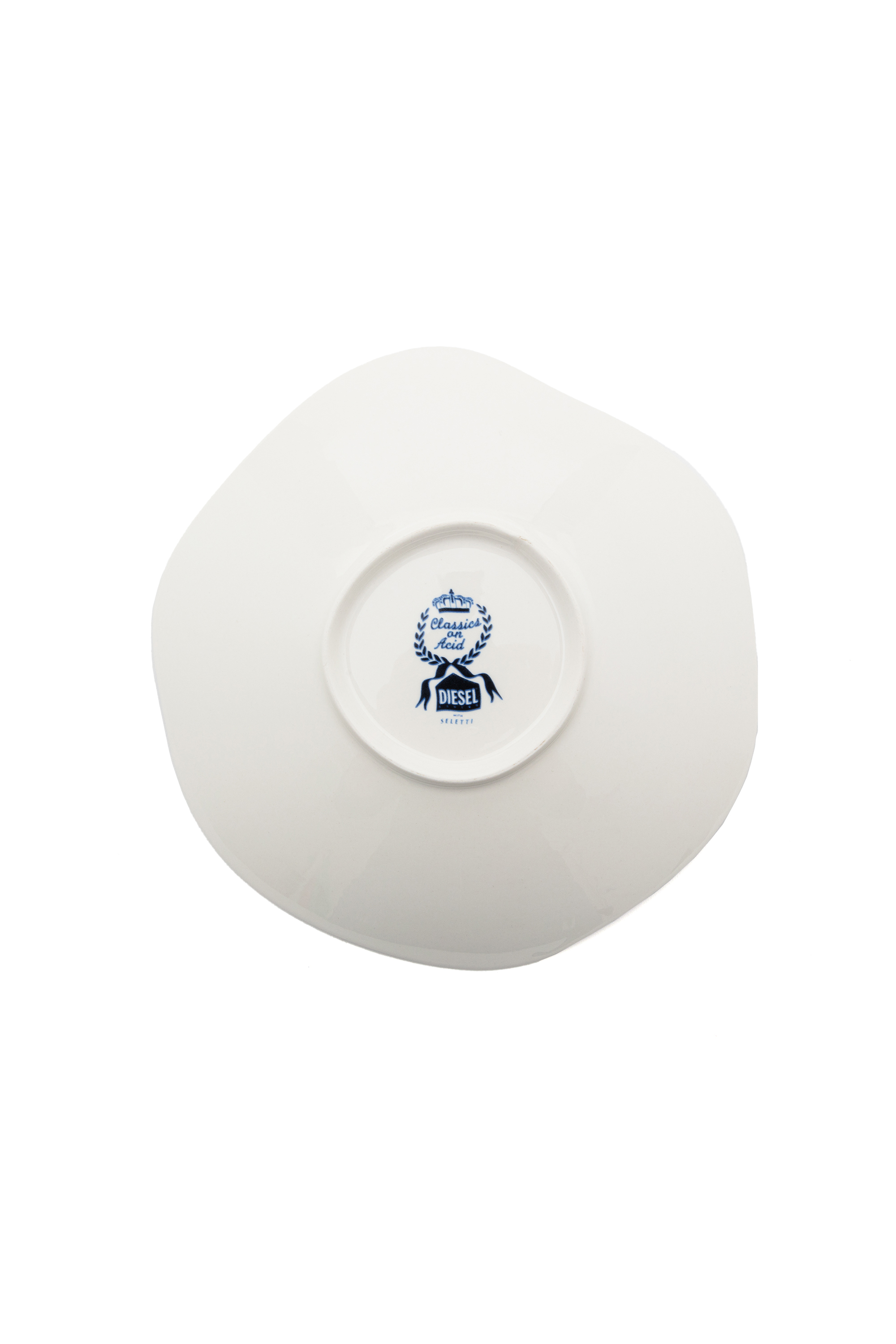 Diesel - 11225 SOUP PLATE IN PORCELAIN "CLASSIC O, Blanco/Azul marino - Image 2