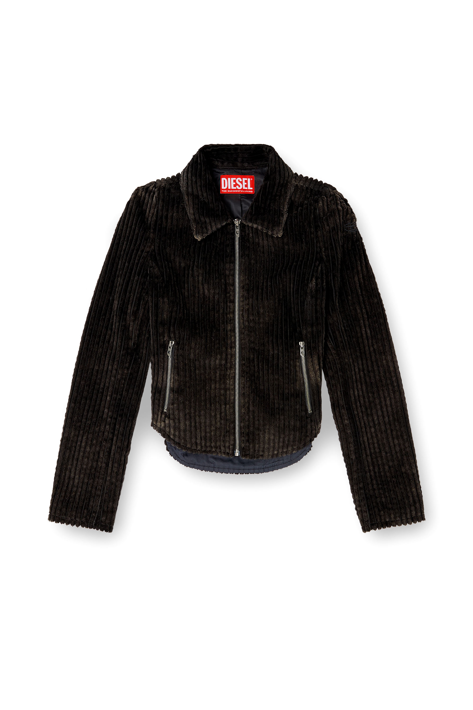 Diesel - G-ENEA, Chaqueta camisa de pana de algodón Mujer in Marrón - 3