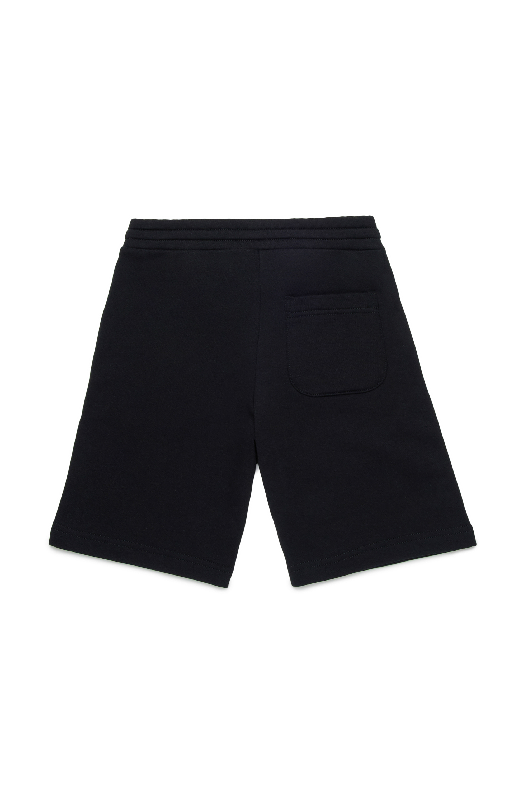 Diesel - PMACISHORT, Pantalones cortos deportivos con efecto metálico y logotipo Oval D Hombre in Negro - 2