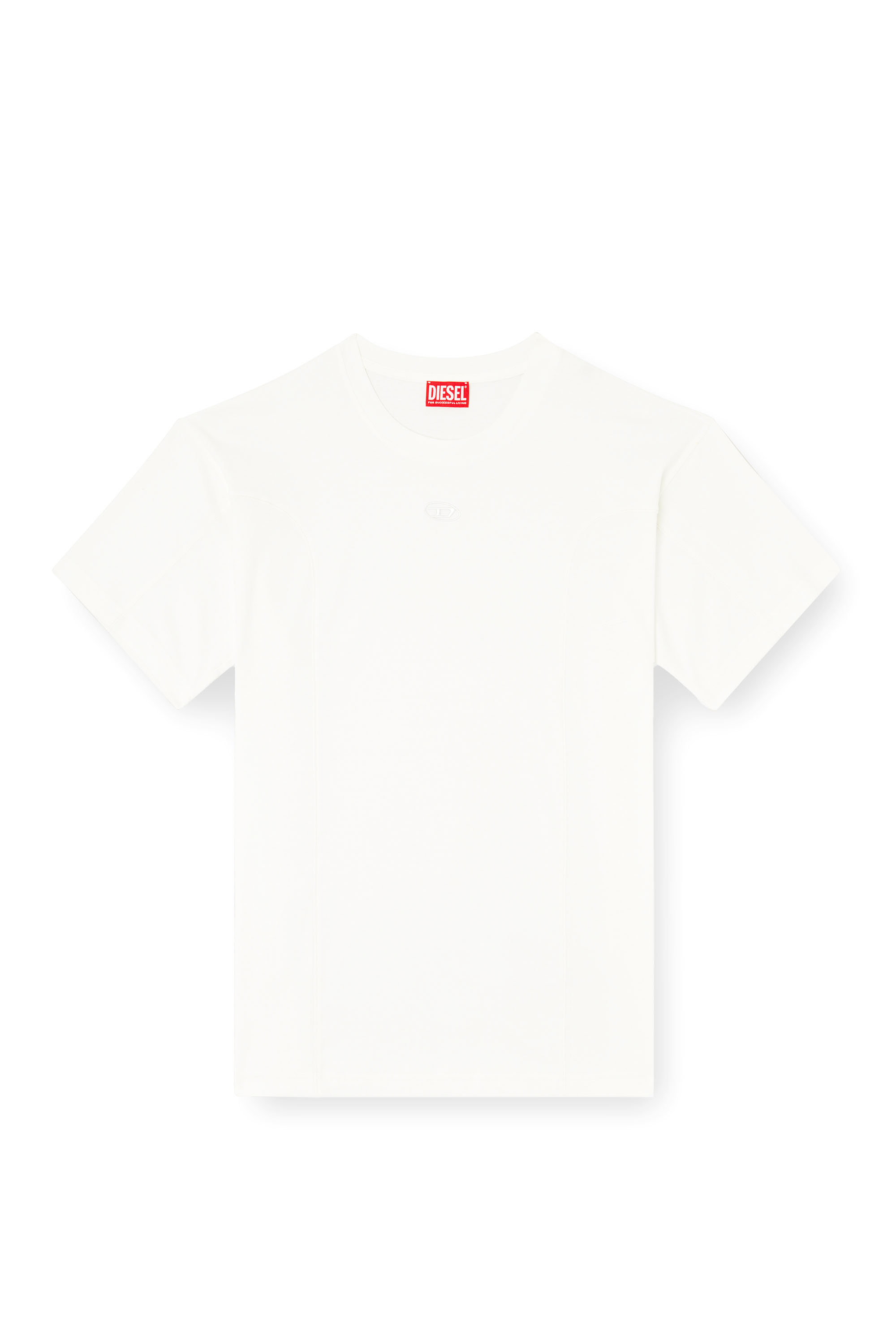 Diesel - T-NORM-INT, Camiseta de manga corta con paneles Hombre in Blanco - 3