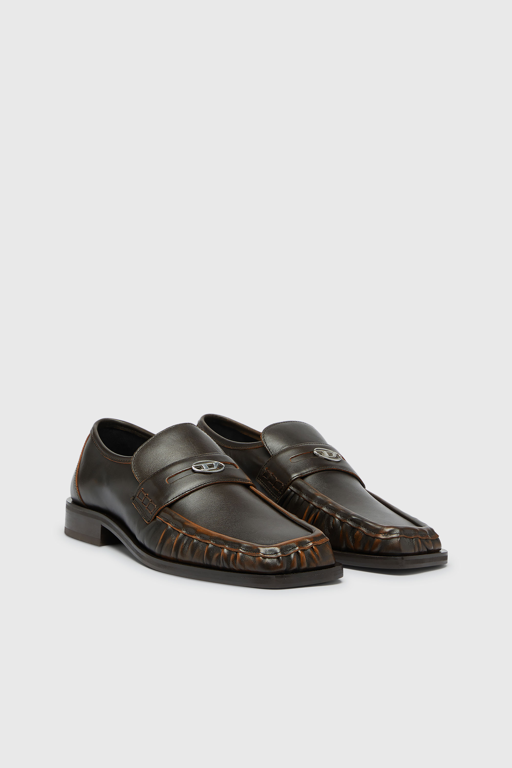 Diesel - D-AMBER LOAFER, D-Amber - Mocasines penny de piel Hombre in Marr&oacute;n - 2