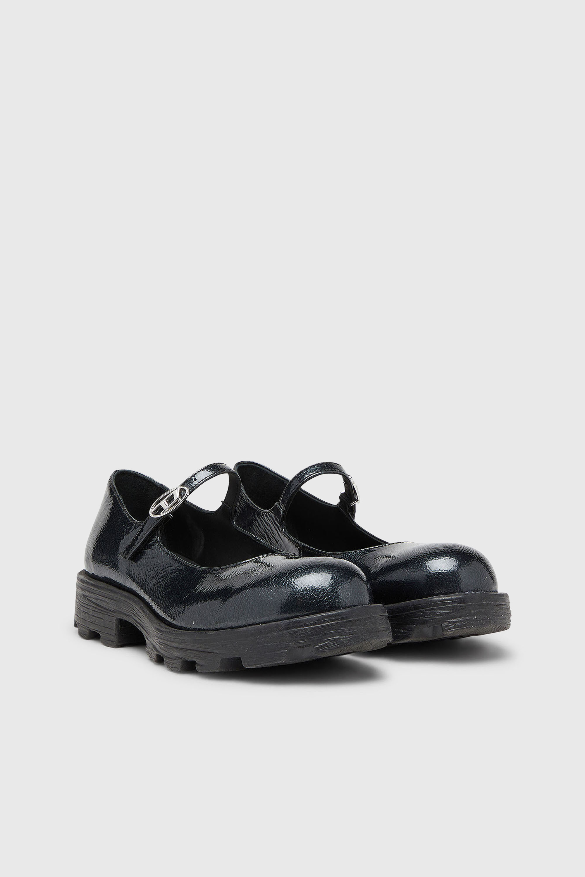 Diesel - D-HAMMER MARY JANE, D-Hammer - Merceditas con suela dentada en charol Mujer in Negro - 2