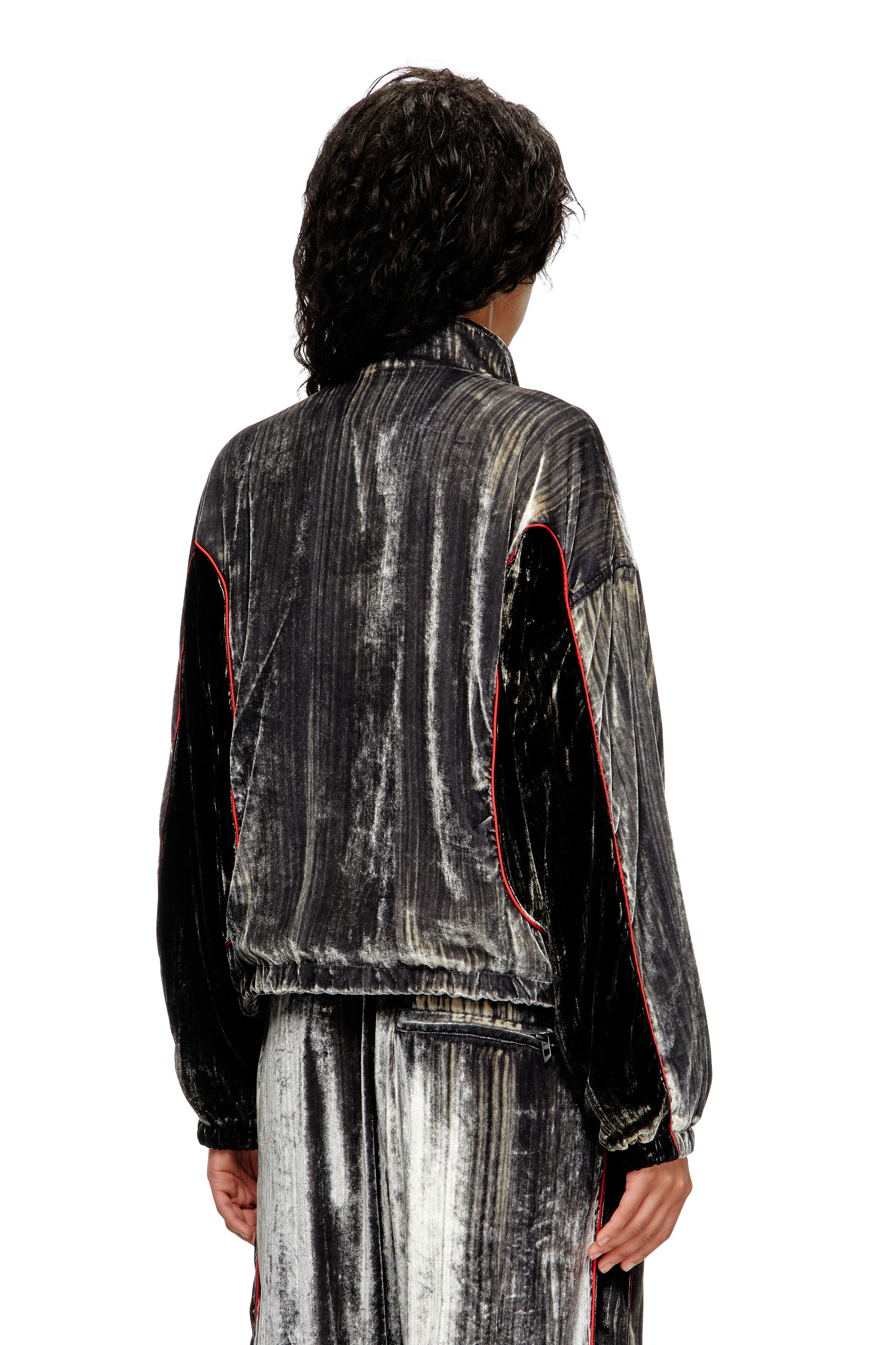 Diesel - G-RIFFIN, Chaqueta deportiva de terciopelo tratado Mujer in ToBeDefined - 4