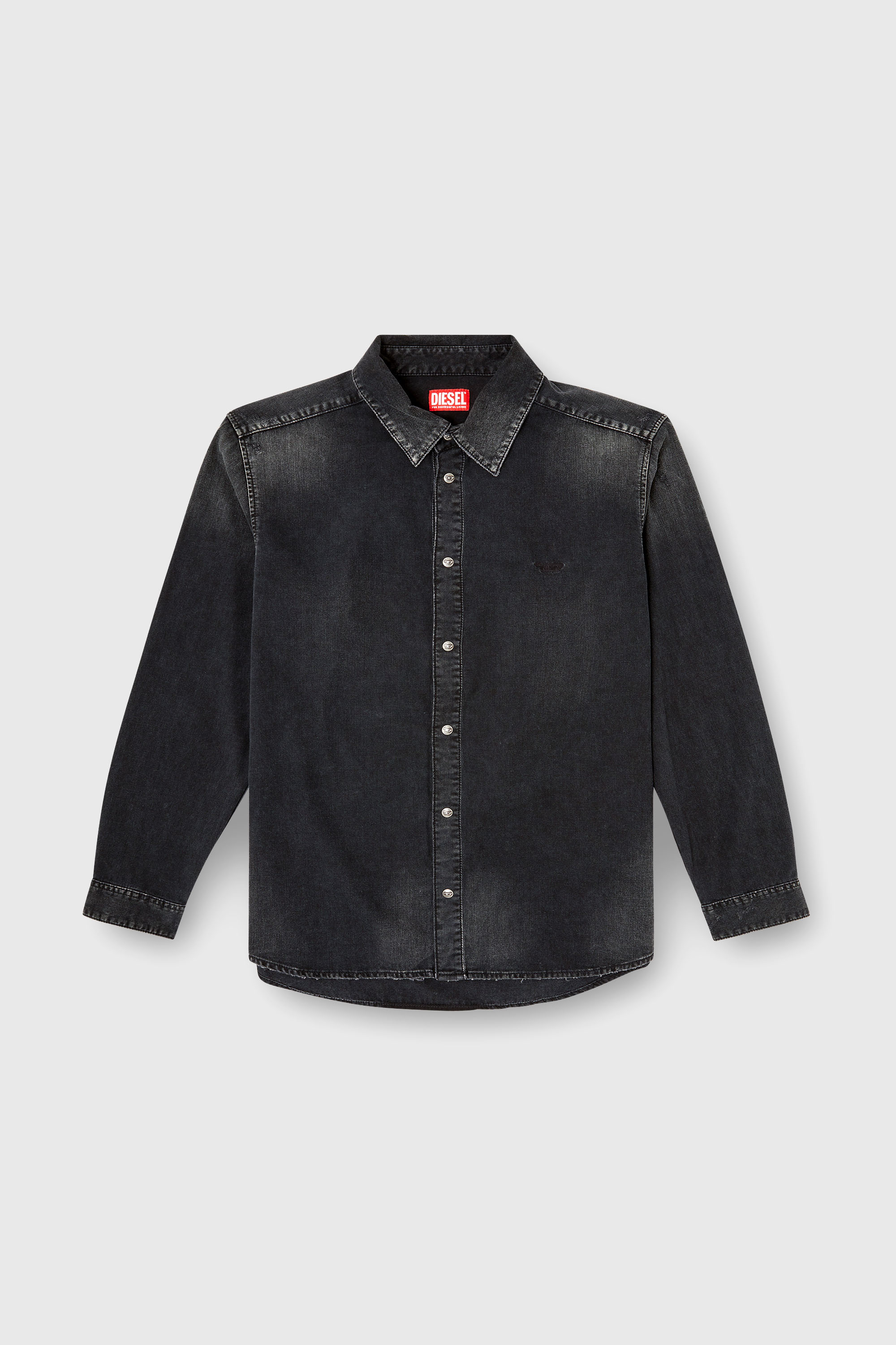 Diesel - D-SIMPLY, Camisa de denim de manga larga Hombre in Negro - 2