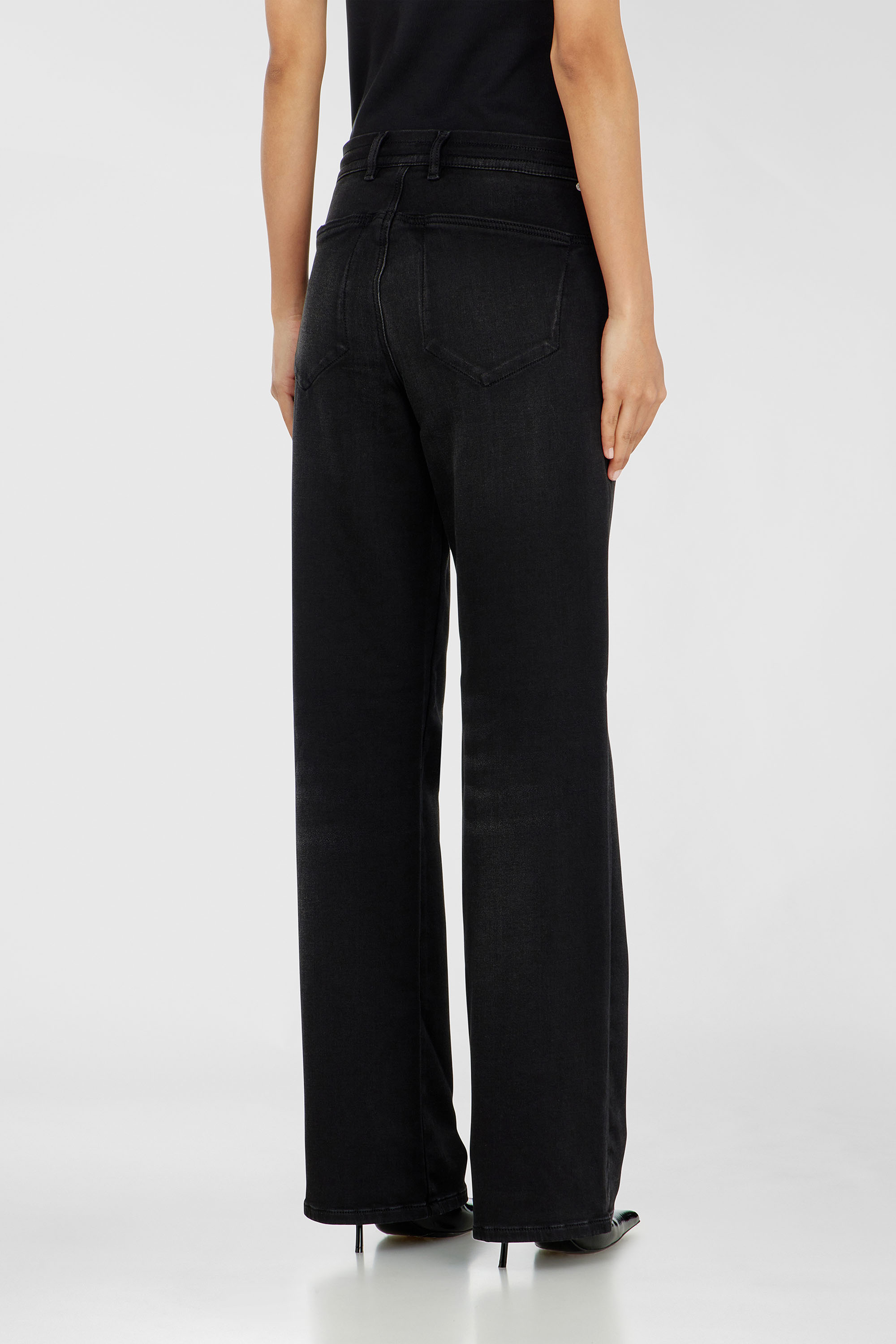 Diesel - Regular 2071 D-Meel Joggjeans&reg; 09P90 Mujer, Negro/Gris oscuro - 3
