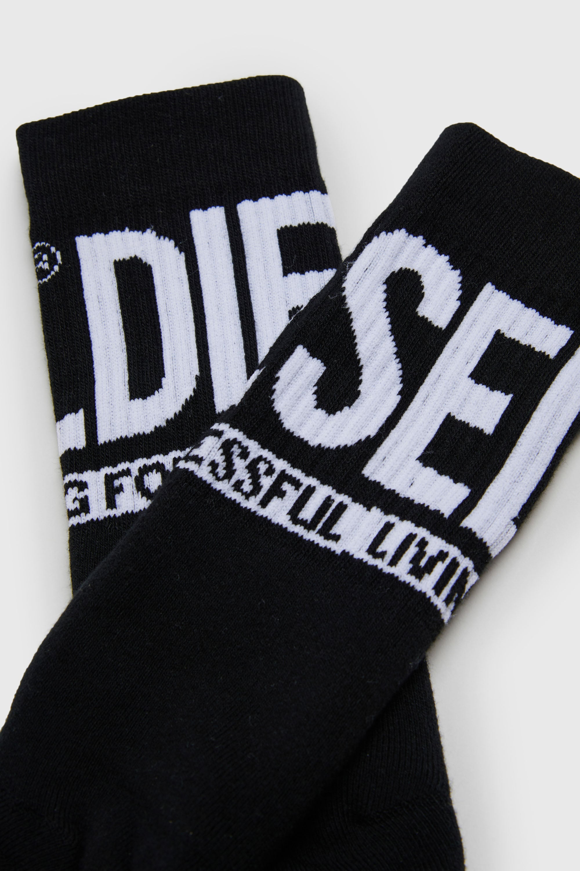 Diesel - SKM-ZRAYBIPACK, Set de dos pares de calcetines con logotipo Hombre in Negro - 2