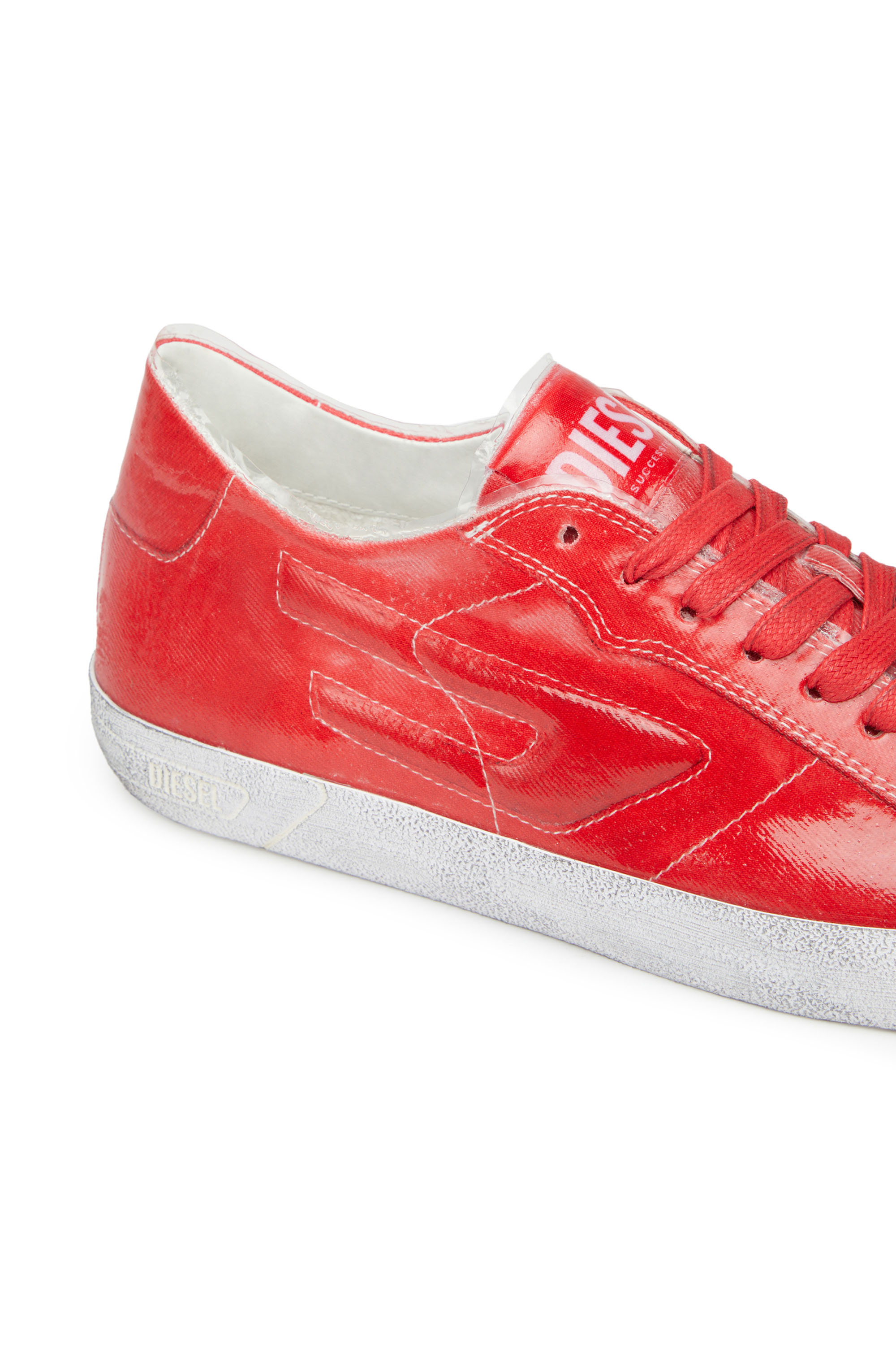 S-LEROJI LOW W, Red Diesel - S-LEROJI LOW W, Woman's S-Leroji Low W - Canvas sneakers with TPU overlay in Red - 6