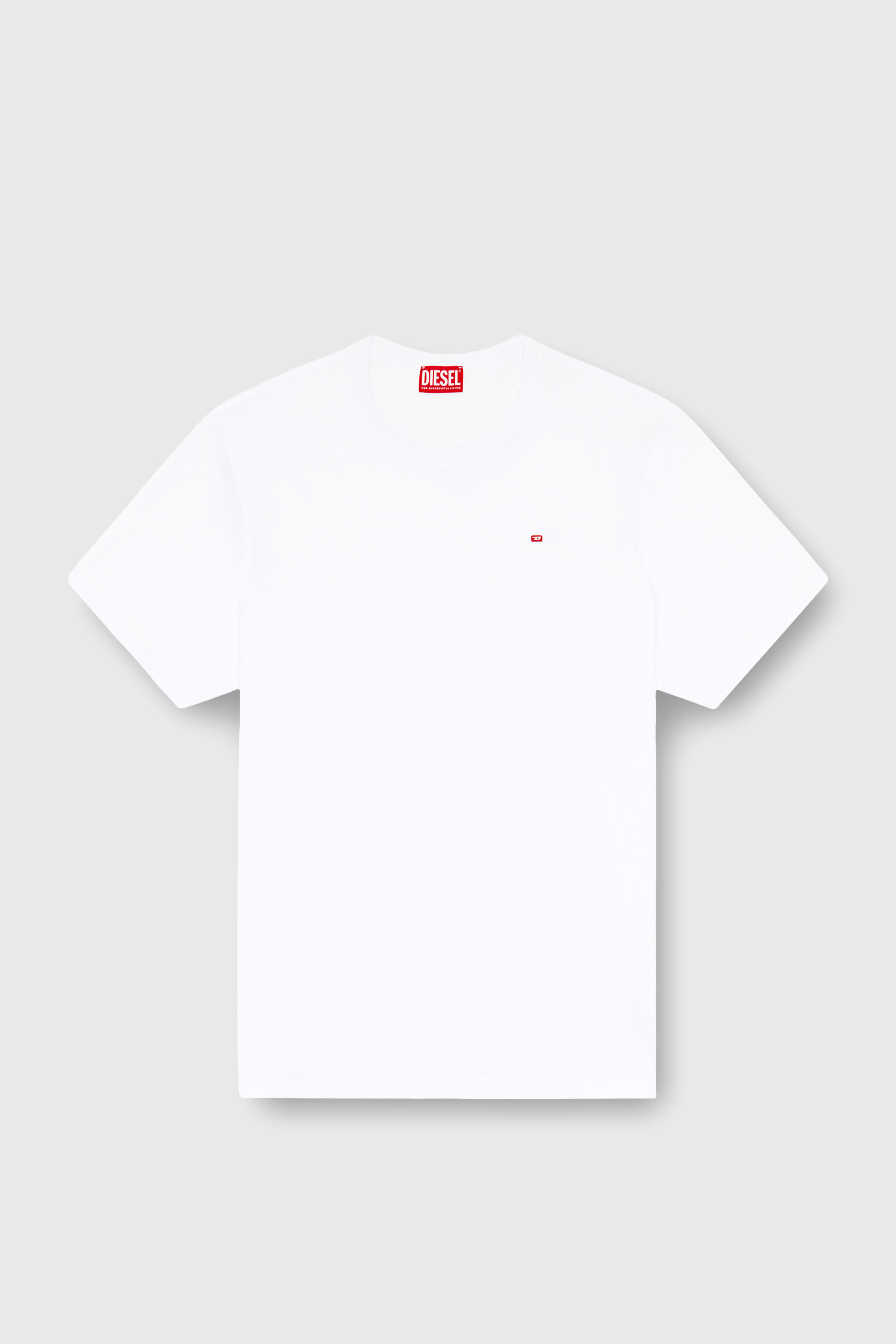 Diesel - T-ADJUST-MICRODIV, Camiseta con logotipo peque&ntilde;o bordado Unisex in Blanco - 2