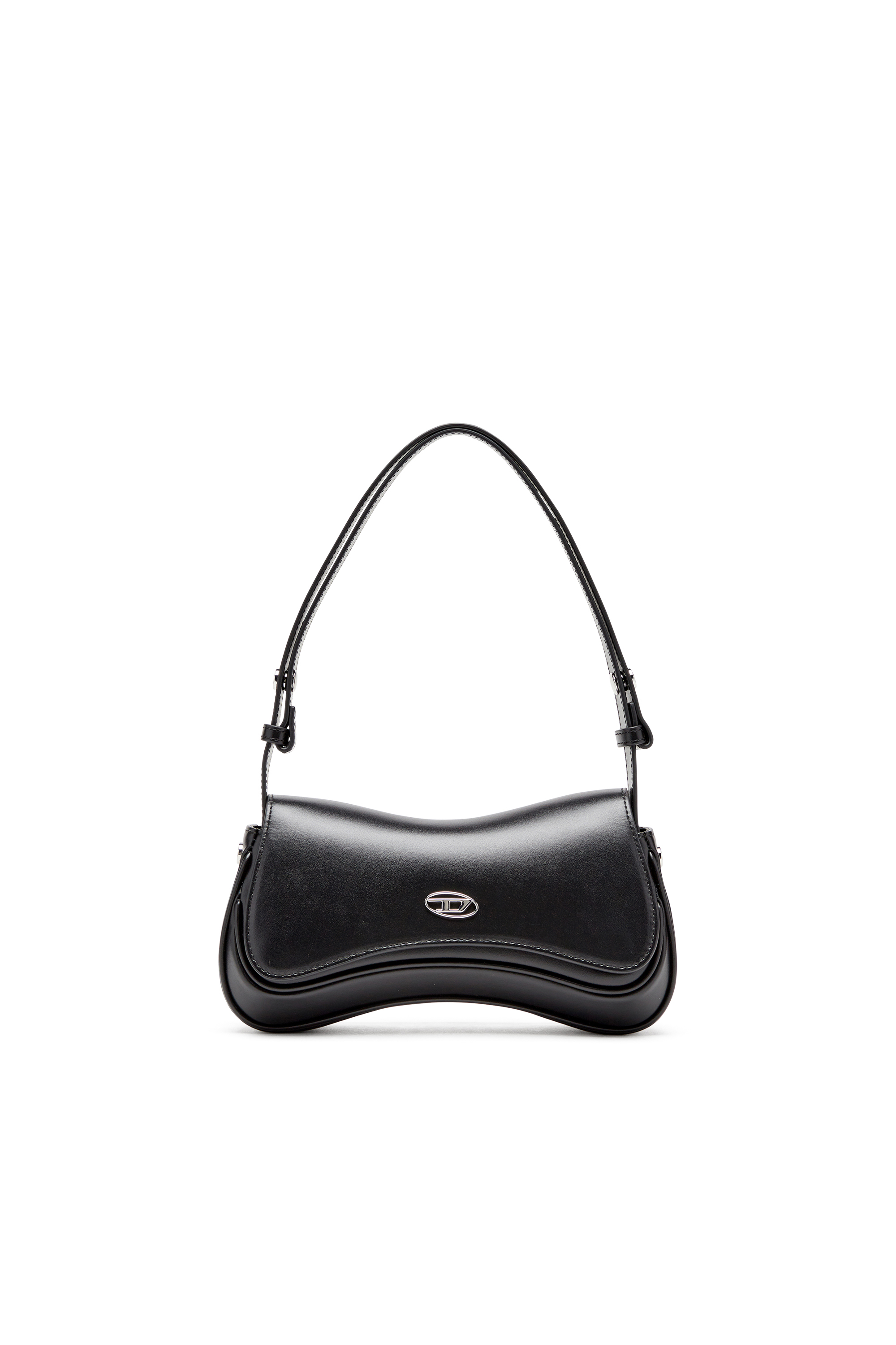 Diesel - PLAY CLUTCH, Play-Bolso de hombro de cuero semibrillante Mujer in Negro - 8