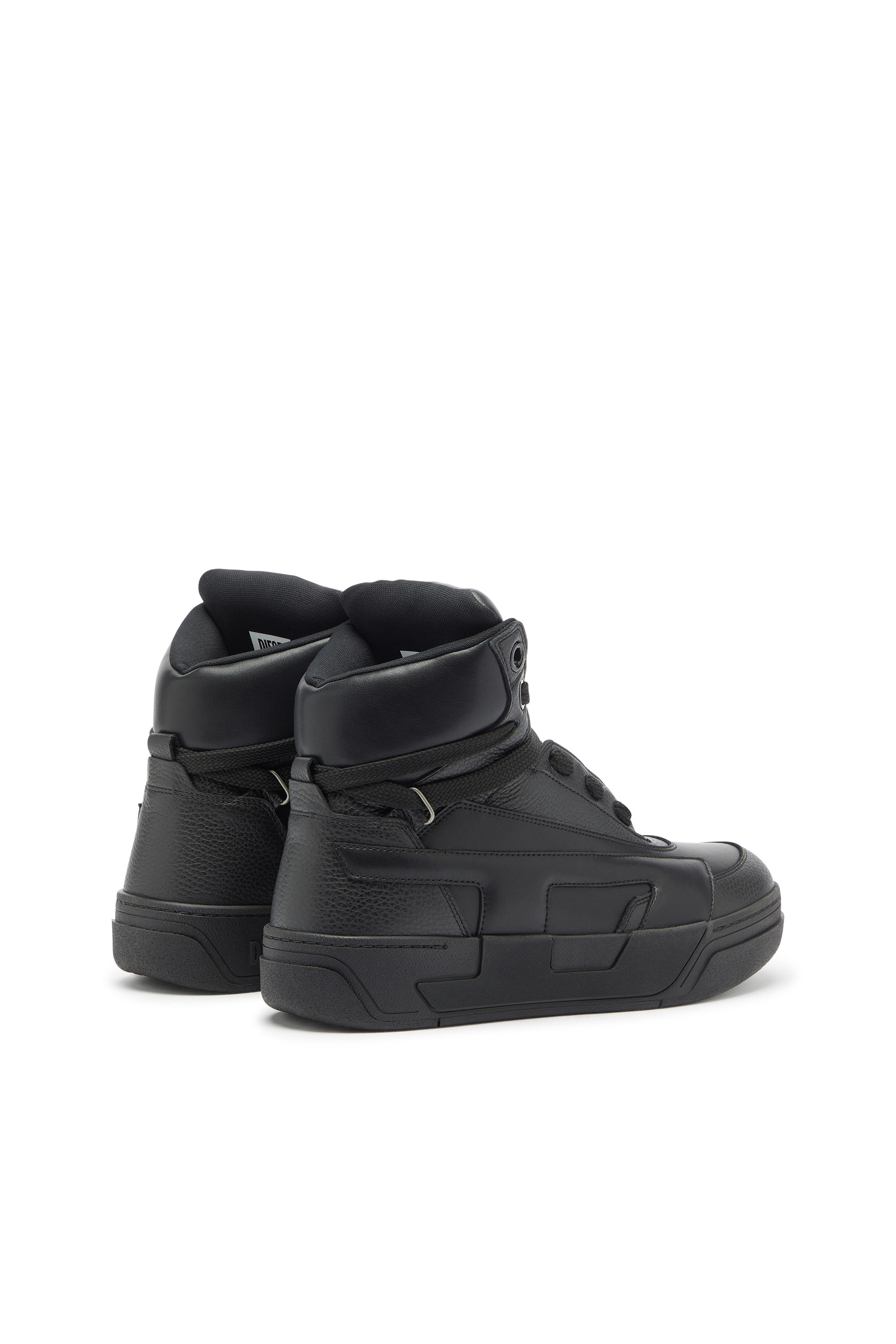 Diesel - S-D-OLLIE MID, S-D-Ollie - Zapatillas altas de piel con D logo Hombre in Negro - 3