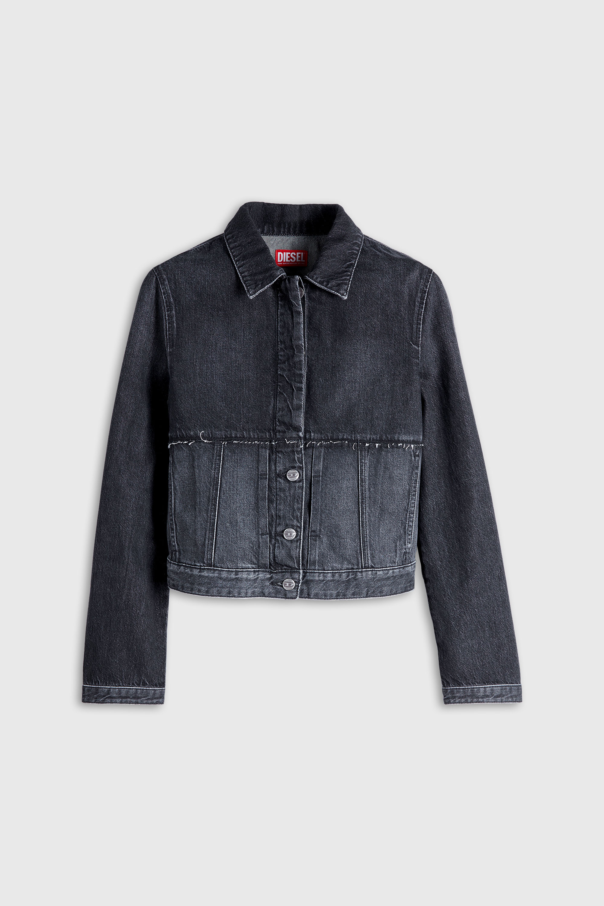 Diesel - DE-KATO-SE, Chaqueta de denim seccionado Mujer in Negro - 2