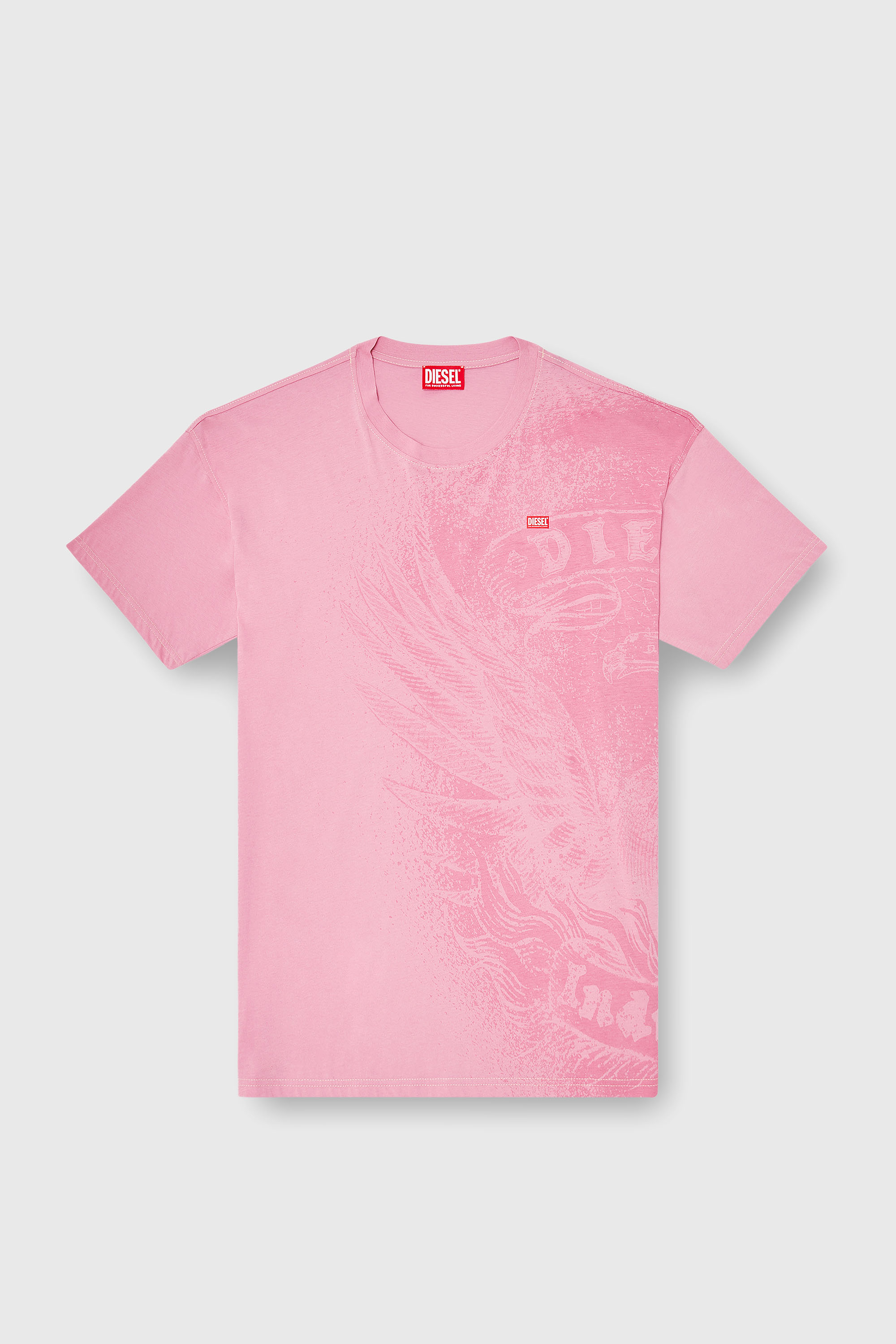 Diesel - T-BOXT-AA3, Camiseta de corte relajado con estampados de Hombre in Rosa - 2