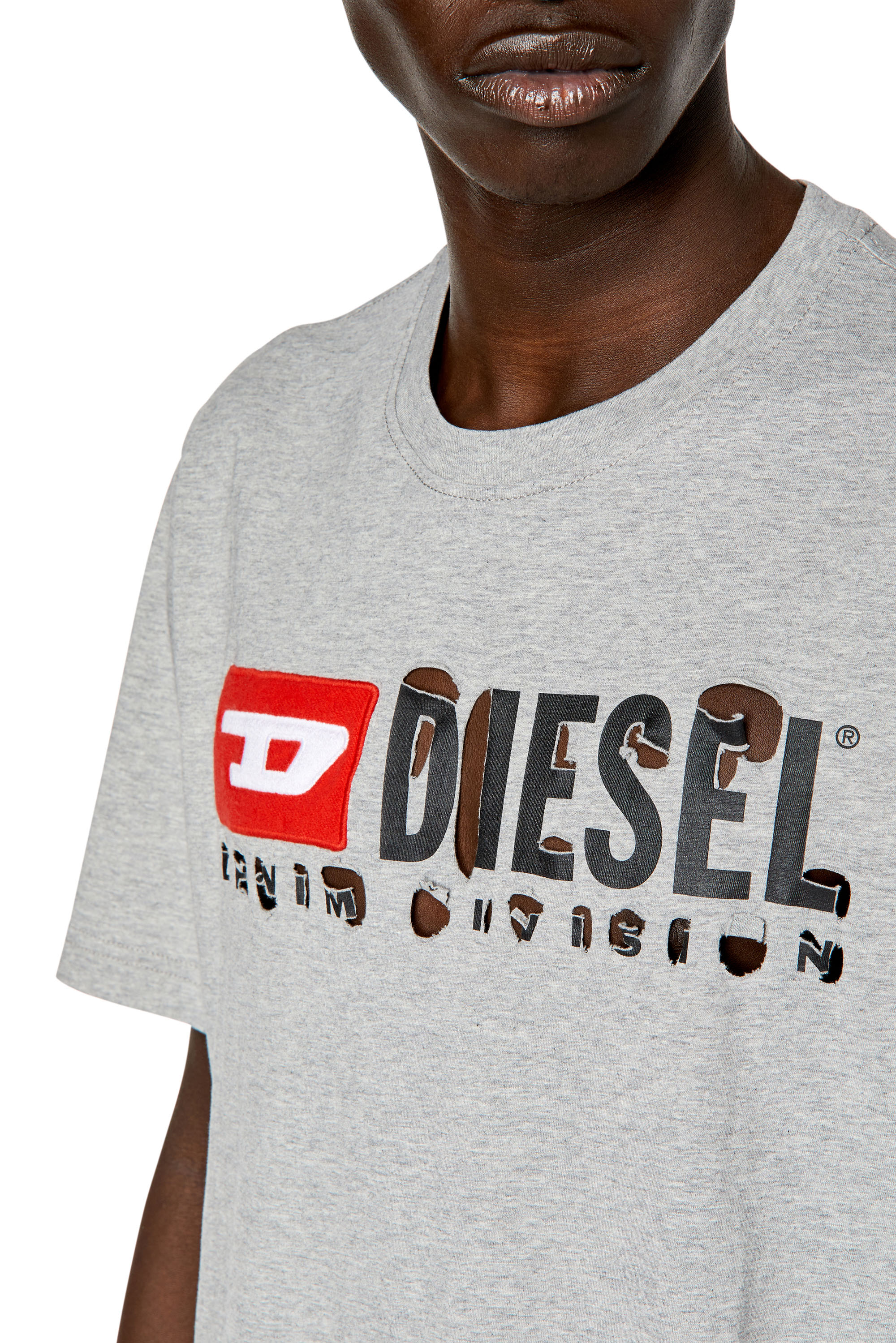 Diesel - T-JUST-DIVSTROYED, Gris Claro - Image 3