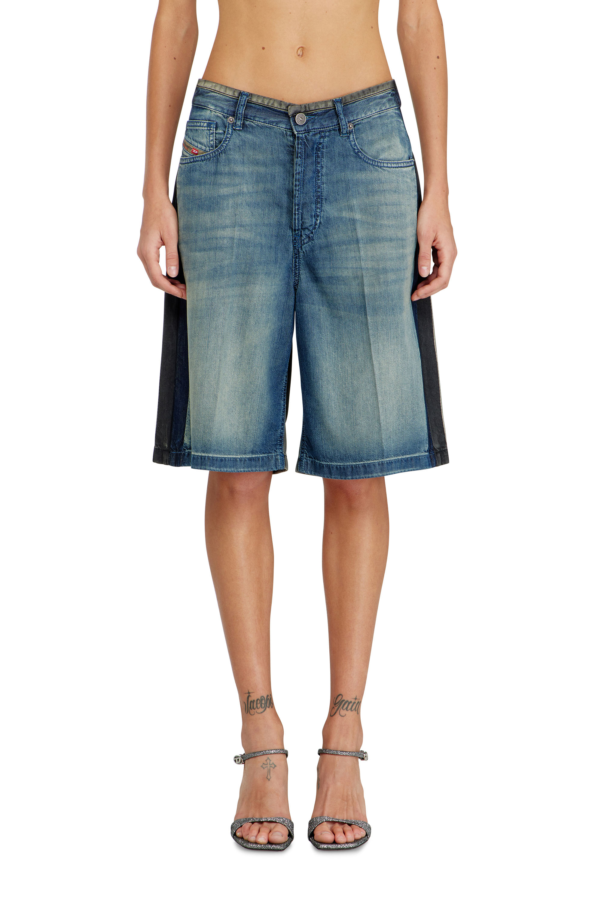 Diesel - DE-SIRE-SHORT-S1, Bermudas vaqueras en lavados de contraste Mujer in ToBeDefined - 1