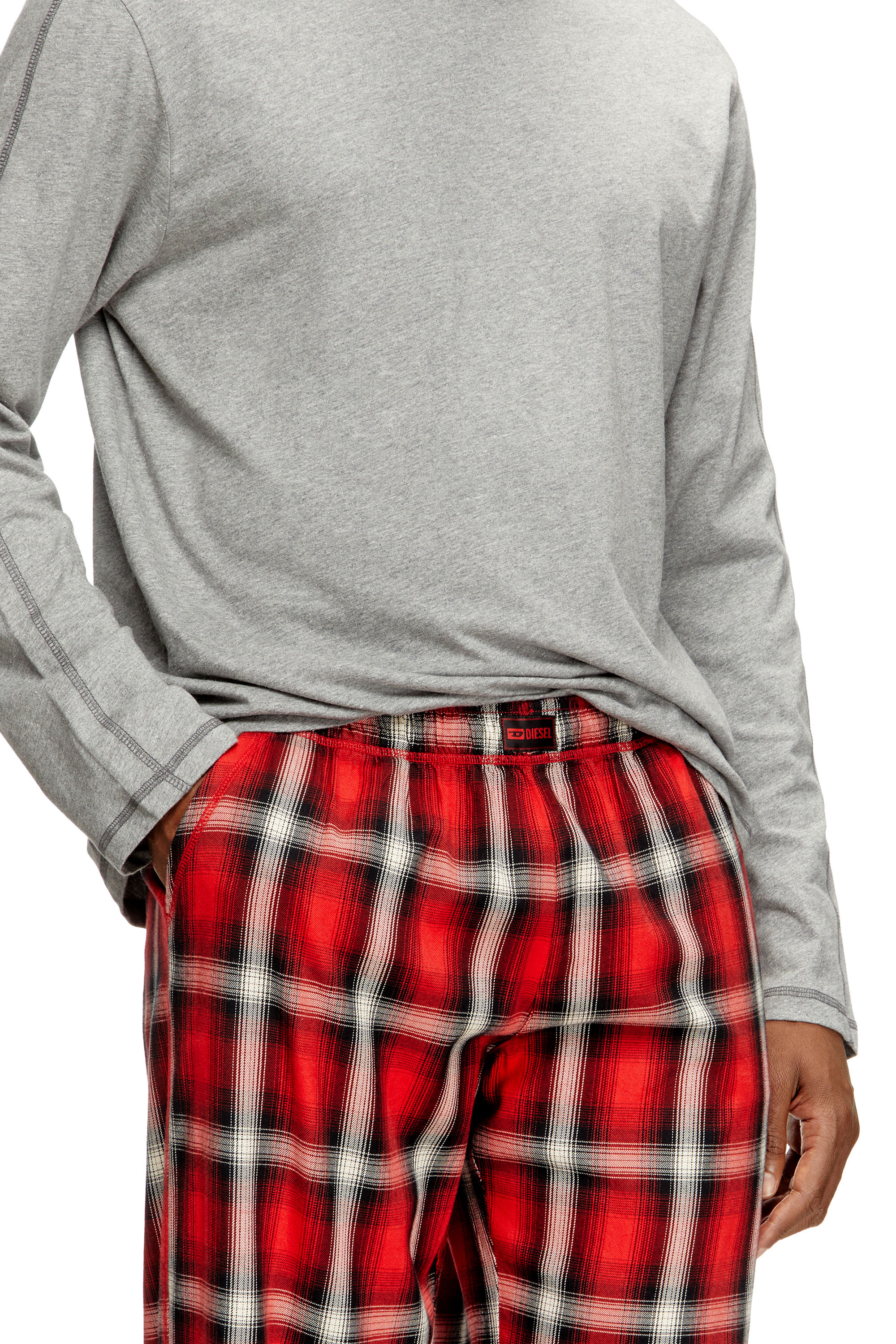 Diesel - KIT-LIAM, Conjunto de pijama de algodón con pantalones a cuadros Hombre in ToBeDefined - 3