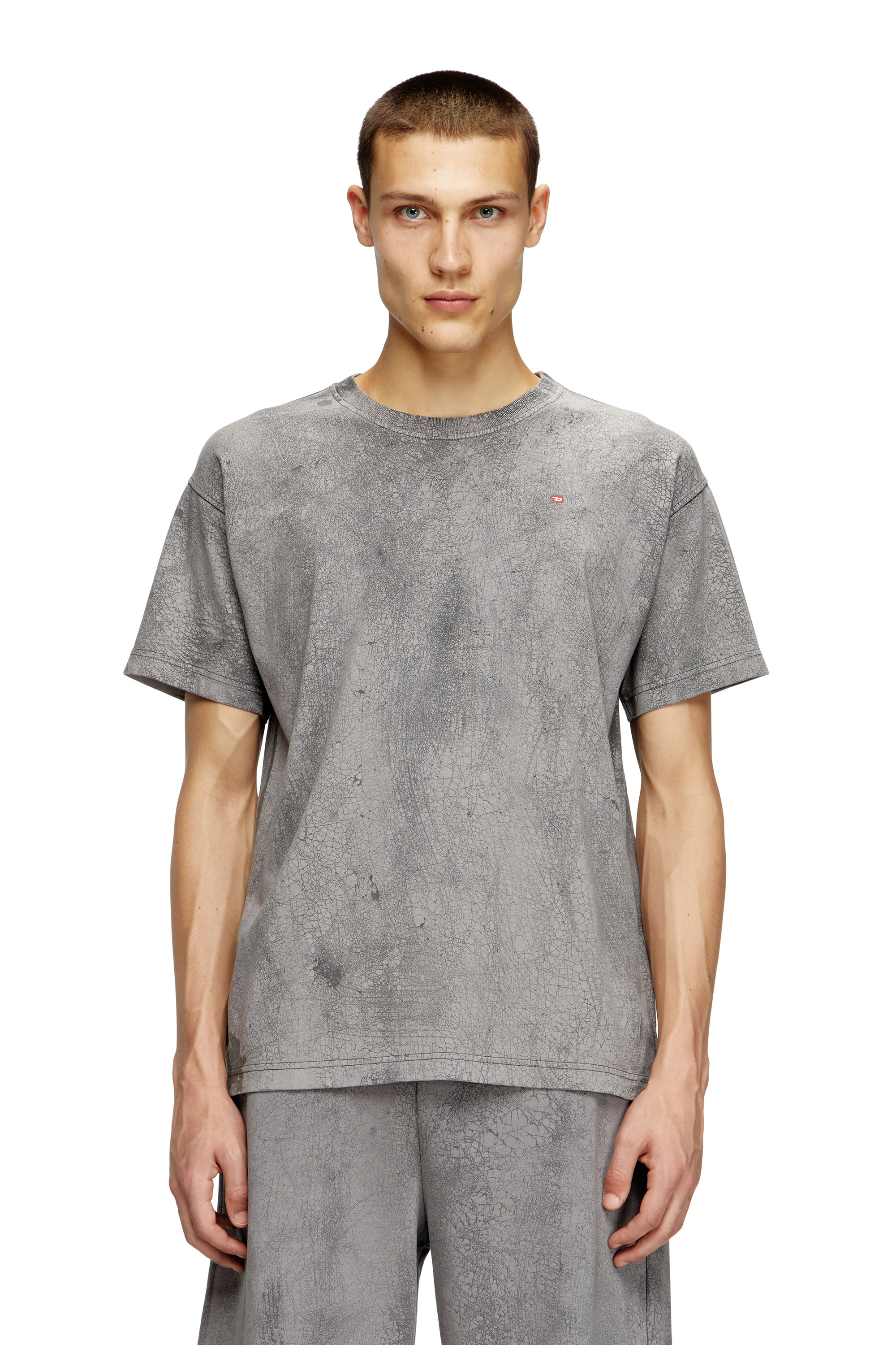 Diesel - T-NORM-T8, Camiseta de punto encerado Hombre in Gris - 3