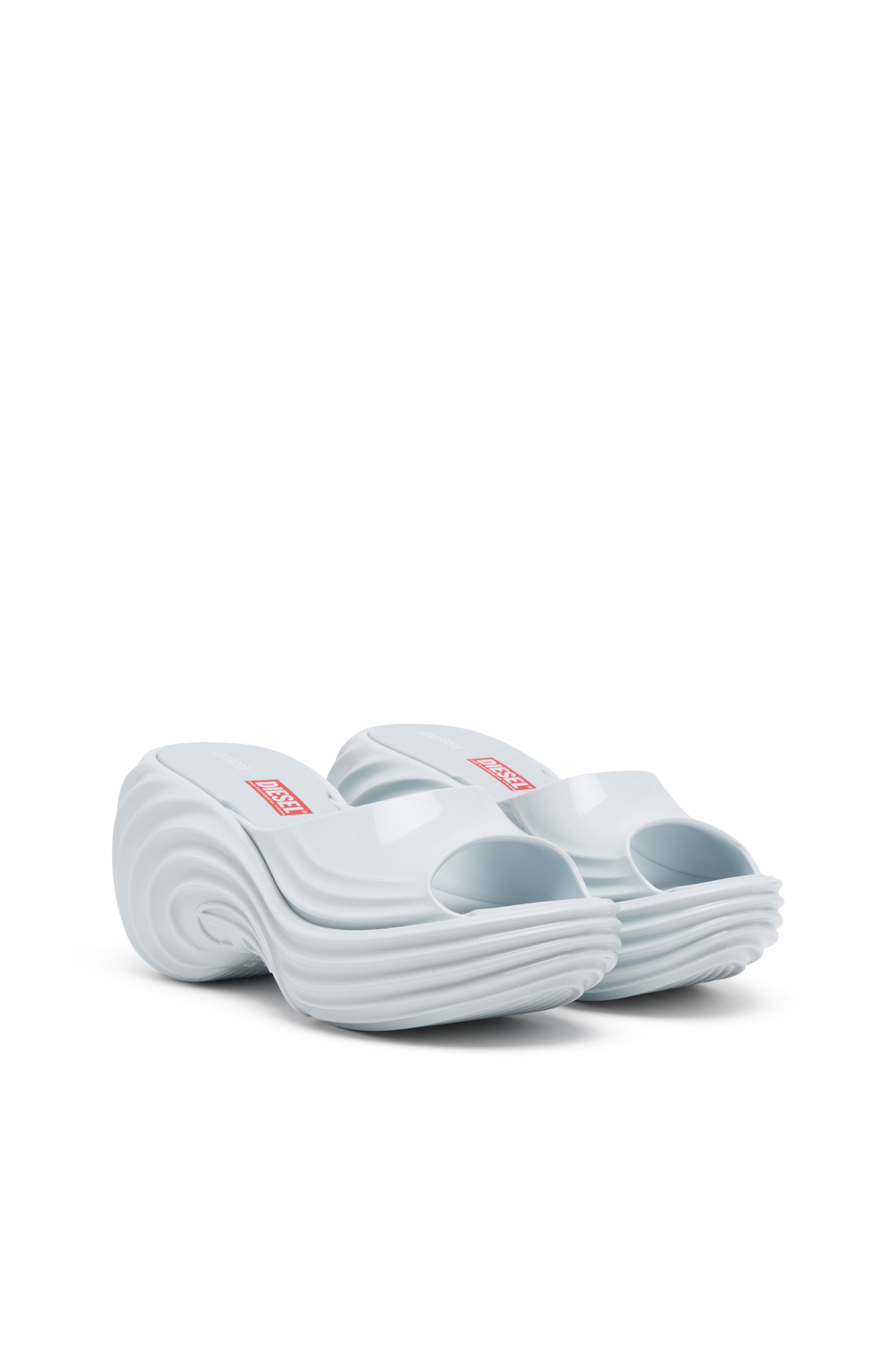 Diesel - MELISSA QUANTUM PLATFORM, Woman's Platform mule in Melflex® in Light Blue - 3