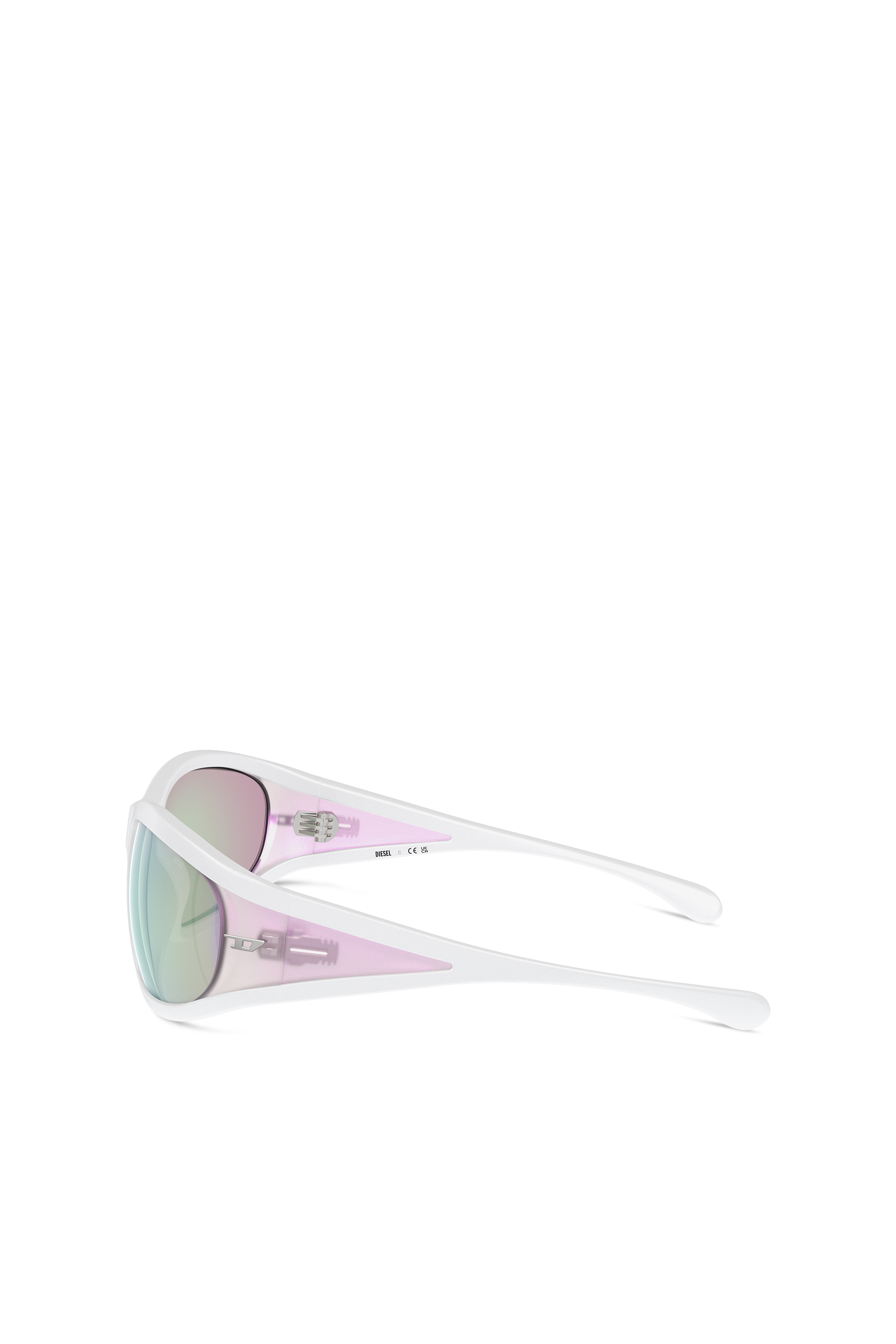 Diesel - 0DL3002, Unisex Rectangular sunglasses in acetate in White - Image 2