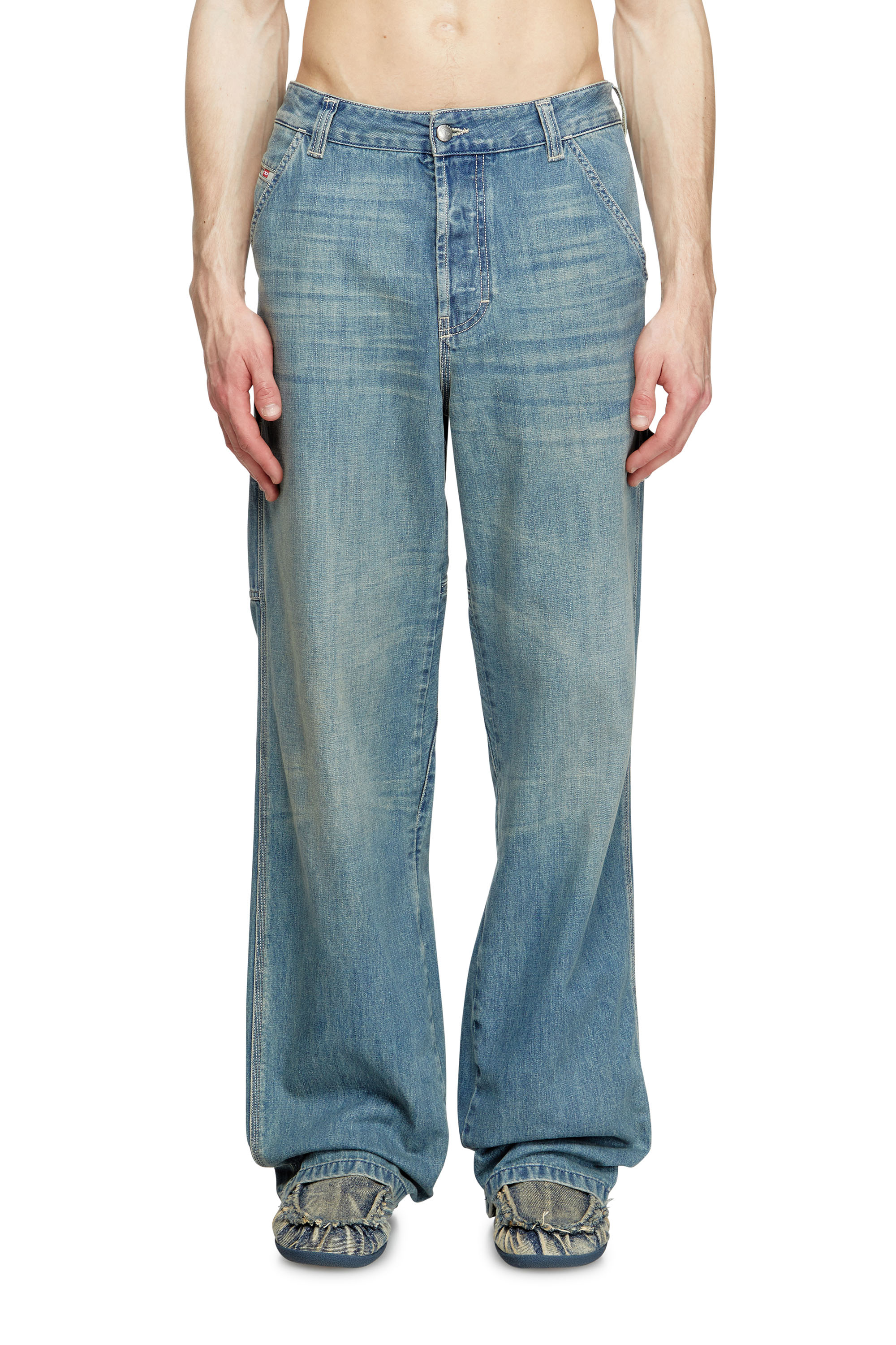 Diesel - Relaxed Jeans D-Livery 068SK Hombre, Azul Claro - 1