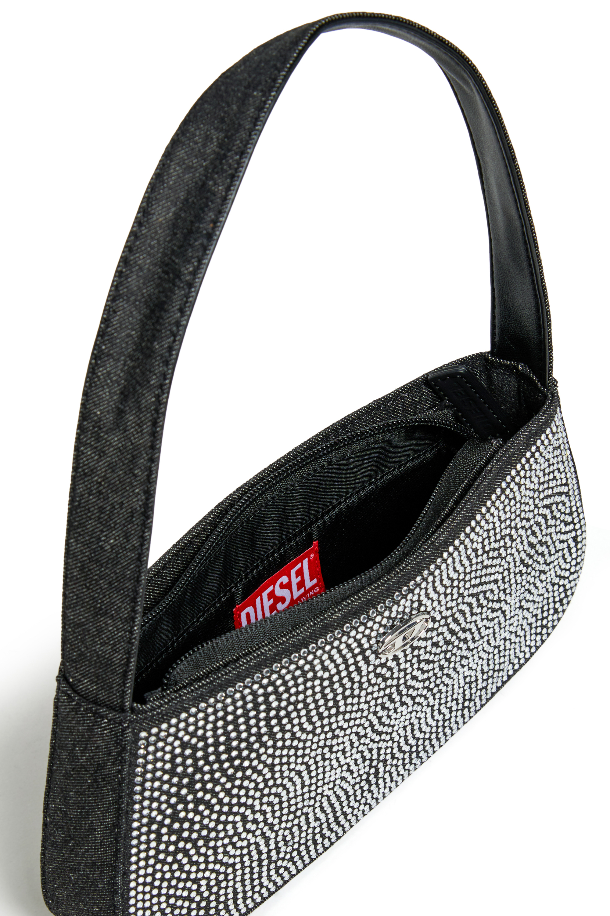 Diesel - WJULIE, WJulie - Bolso de algodón con strass Mujer in Negro - 4