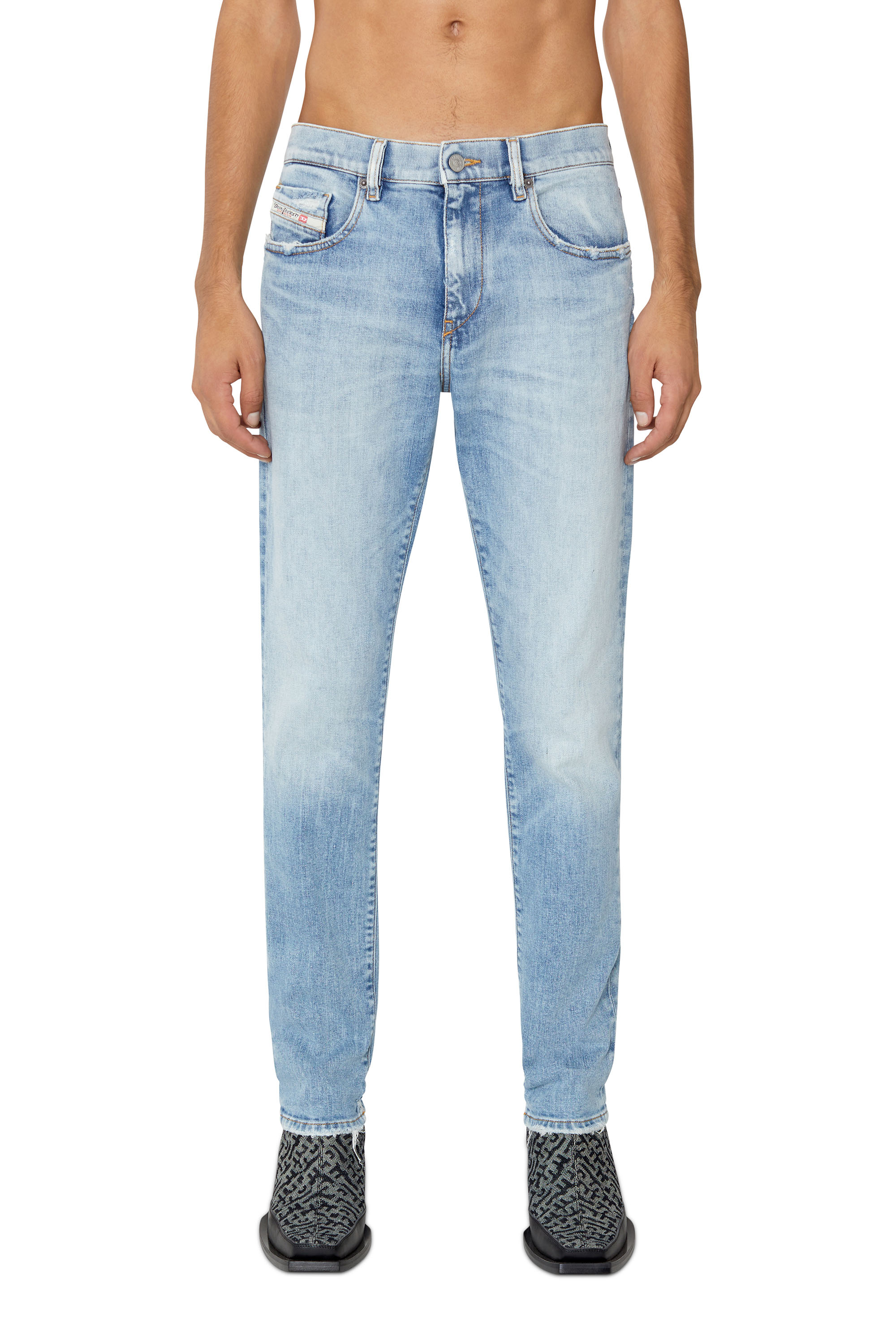 Diesel - Slim Jeans 2019 D-Strukt 09E67, Azul Claro - Image 2