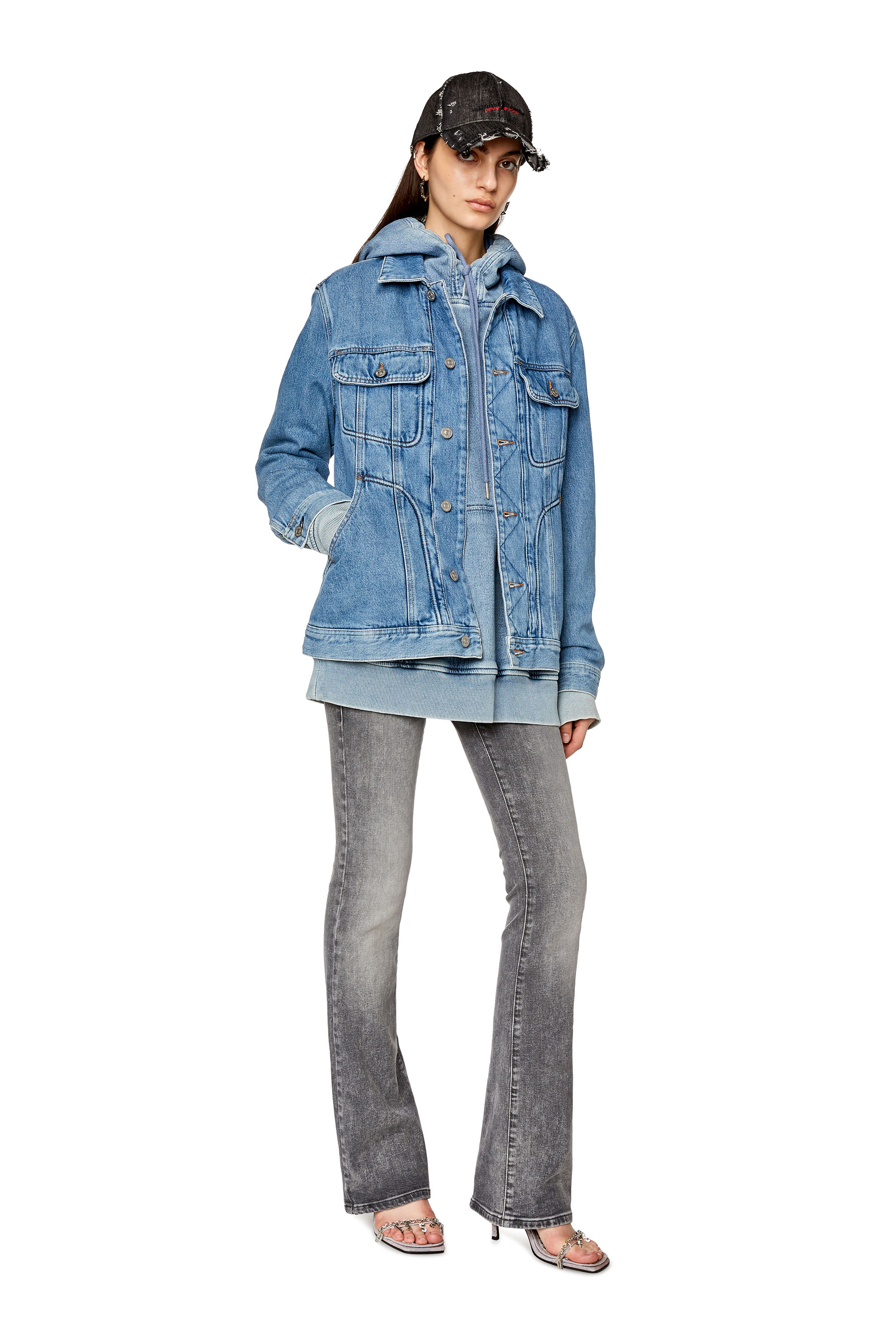 Diesel - Bootcut and Flare Jeans 1969 D-Ebbey 0ENAQ, Gris - Image 2