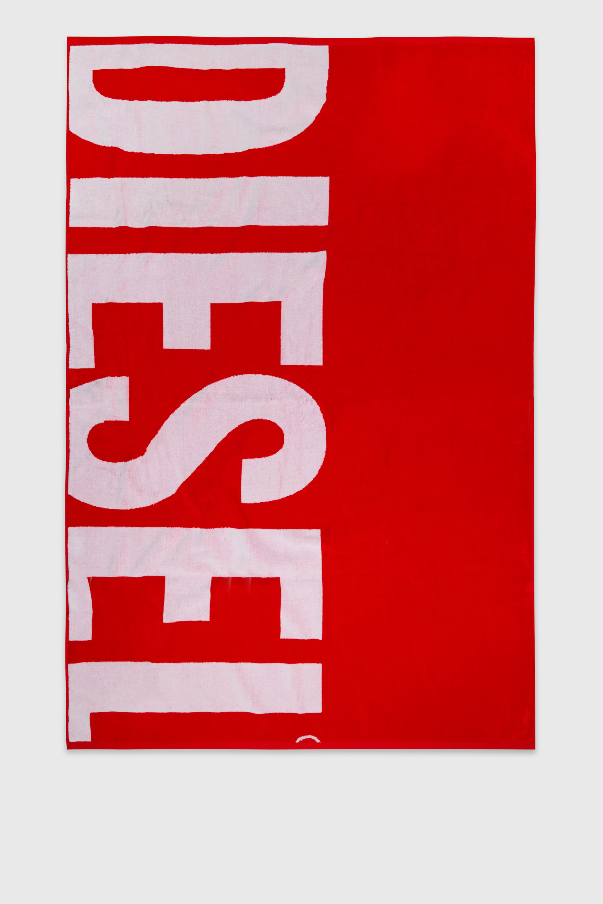 Diesel - HELMY, Toalla de algod&oacute;n con logotipo maxi Unisex in Rojo - 1