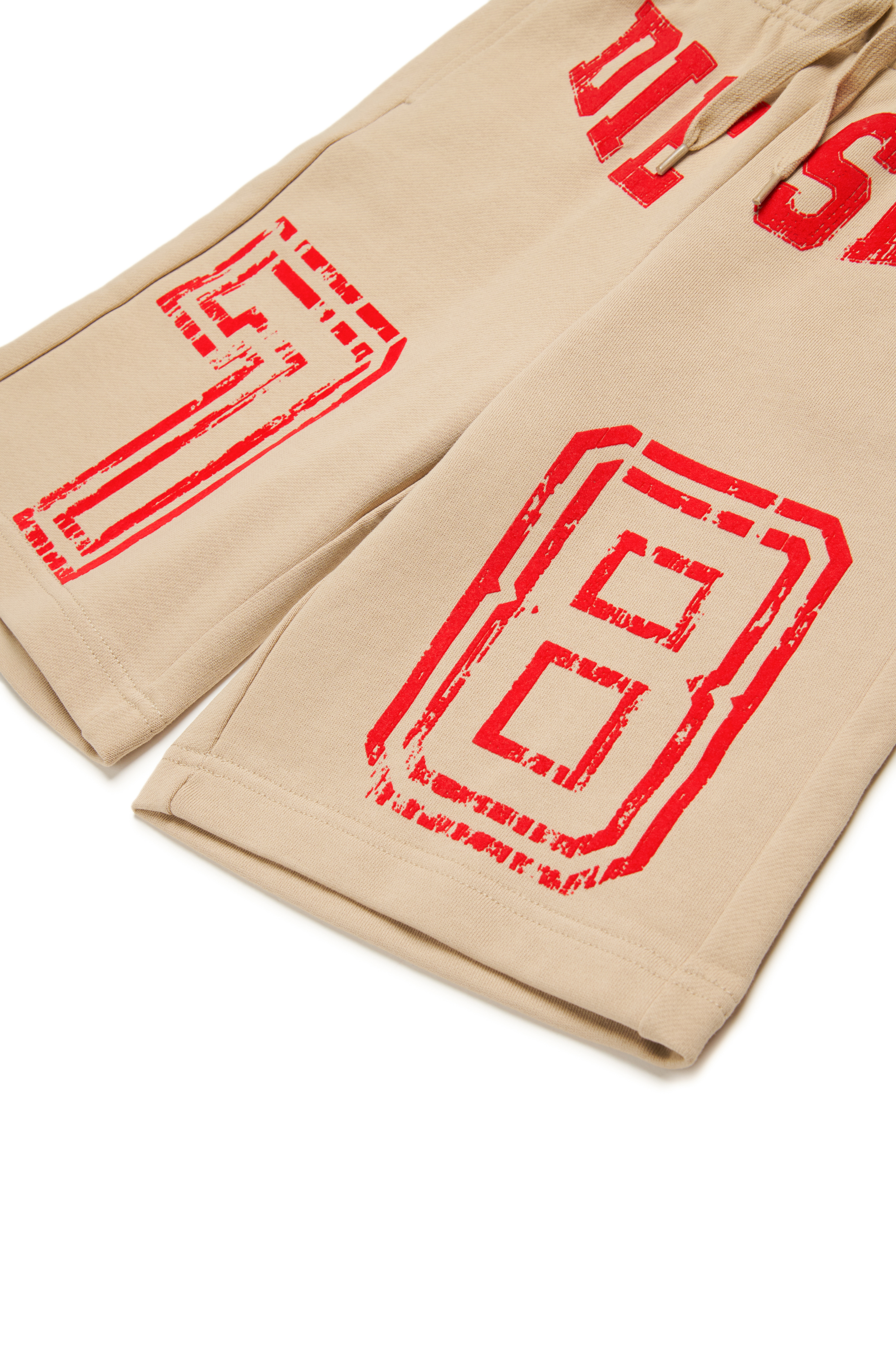 Diesel - PTAINSHORT, Pantalones cortos deportivos con logotipo Diesel 78 Hombre in Marrón - 4