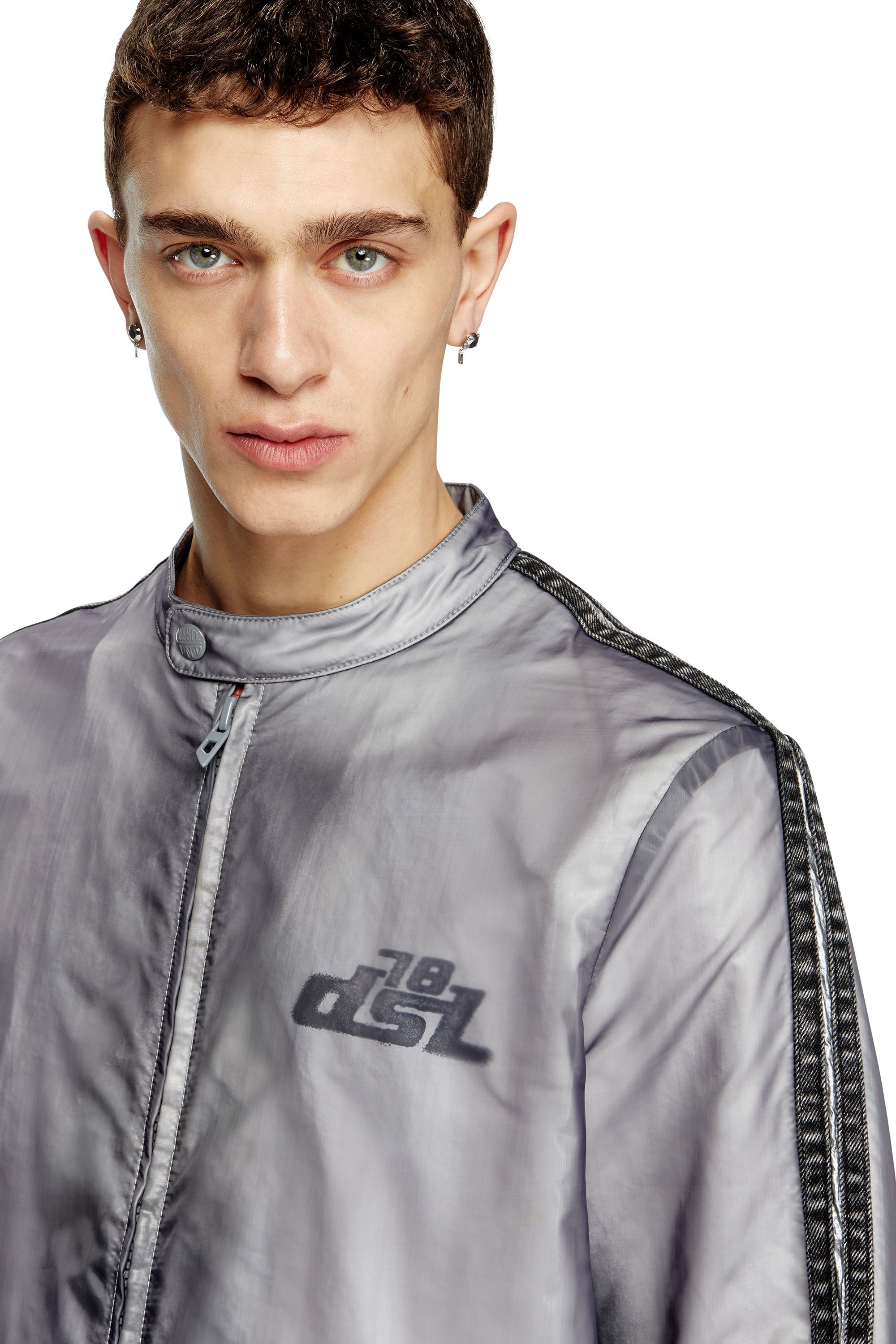 Diesel - J-POP, Chaqueta de motorista con efecto transparente Hombre in ToBeDefined - 5