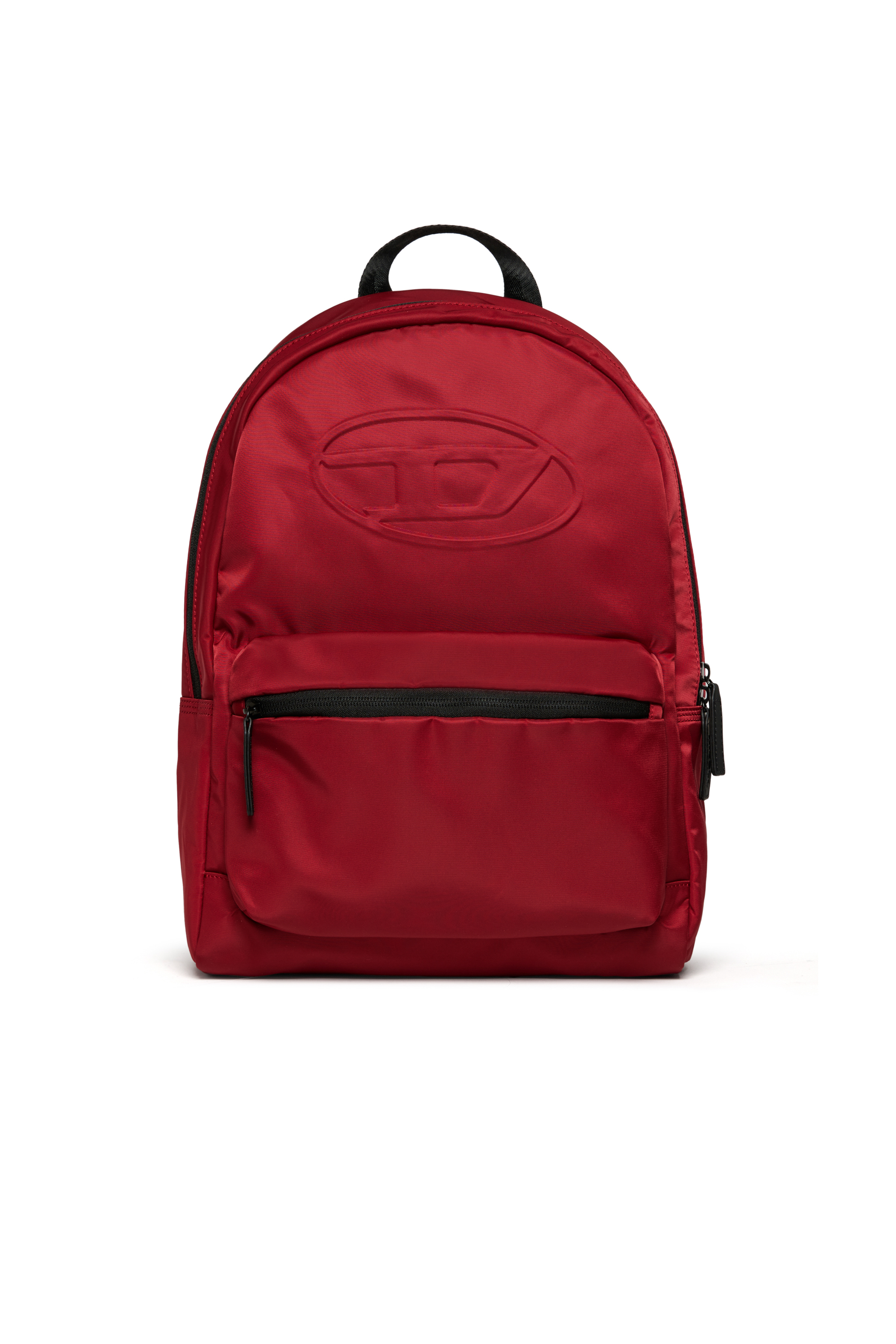 Diesel - WOVAL, Mochila de nailon con Oval D en relieve Unisex in Rojo - 1