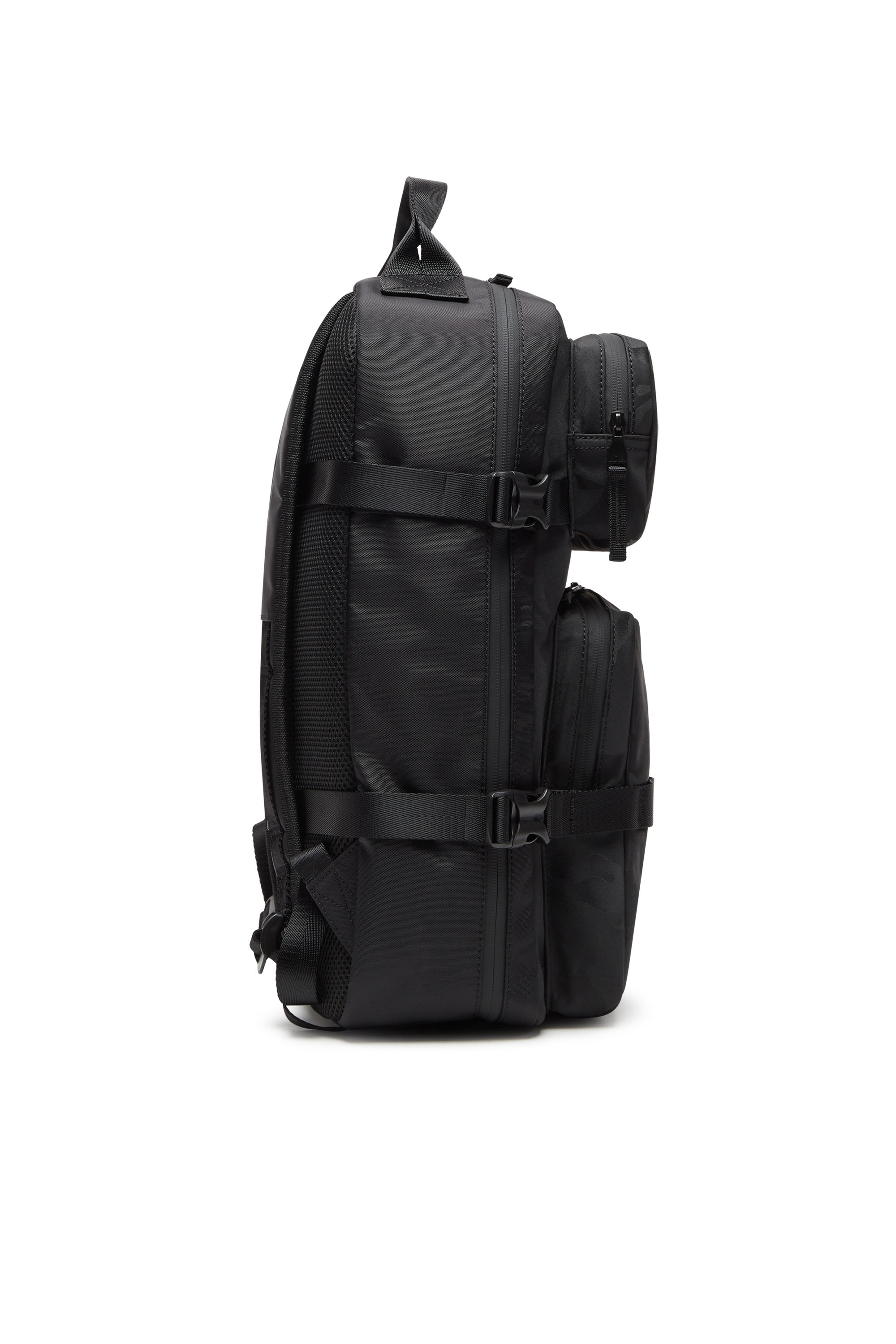 Diesel - DSRT BACKPACK, Dsrt-Mochila utility de nailon estampado Hombre in Negro - 4