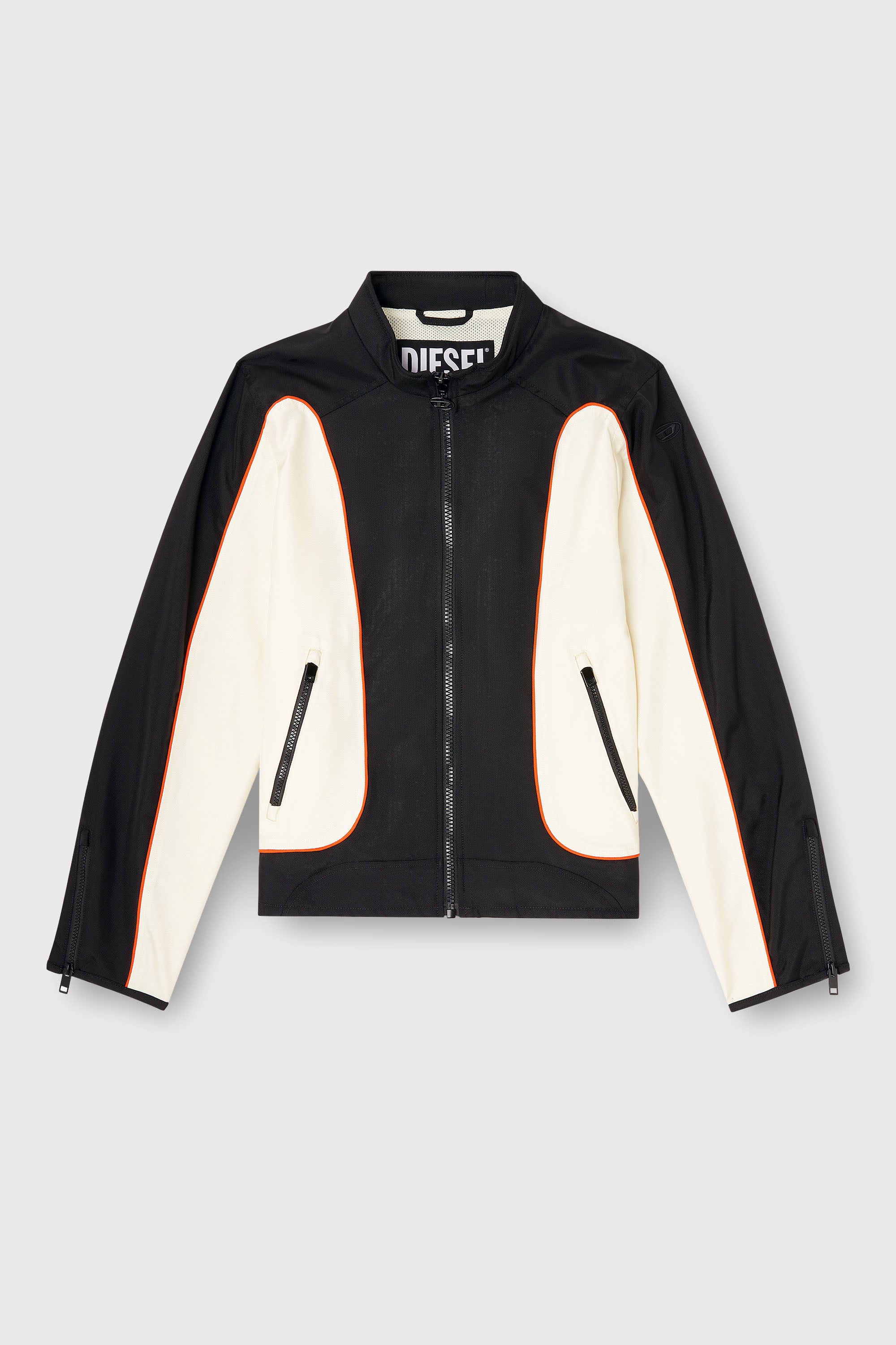 Diesel - J-BLINK-WRD, Chaqueta multicolor de nailon con bloques de color y detalles de ribete Hombre in Multicolor - 2