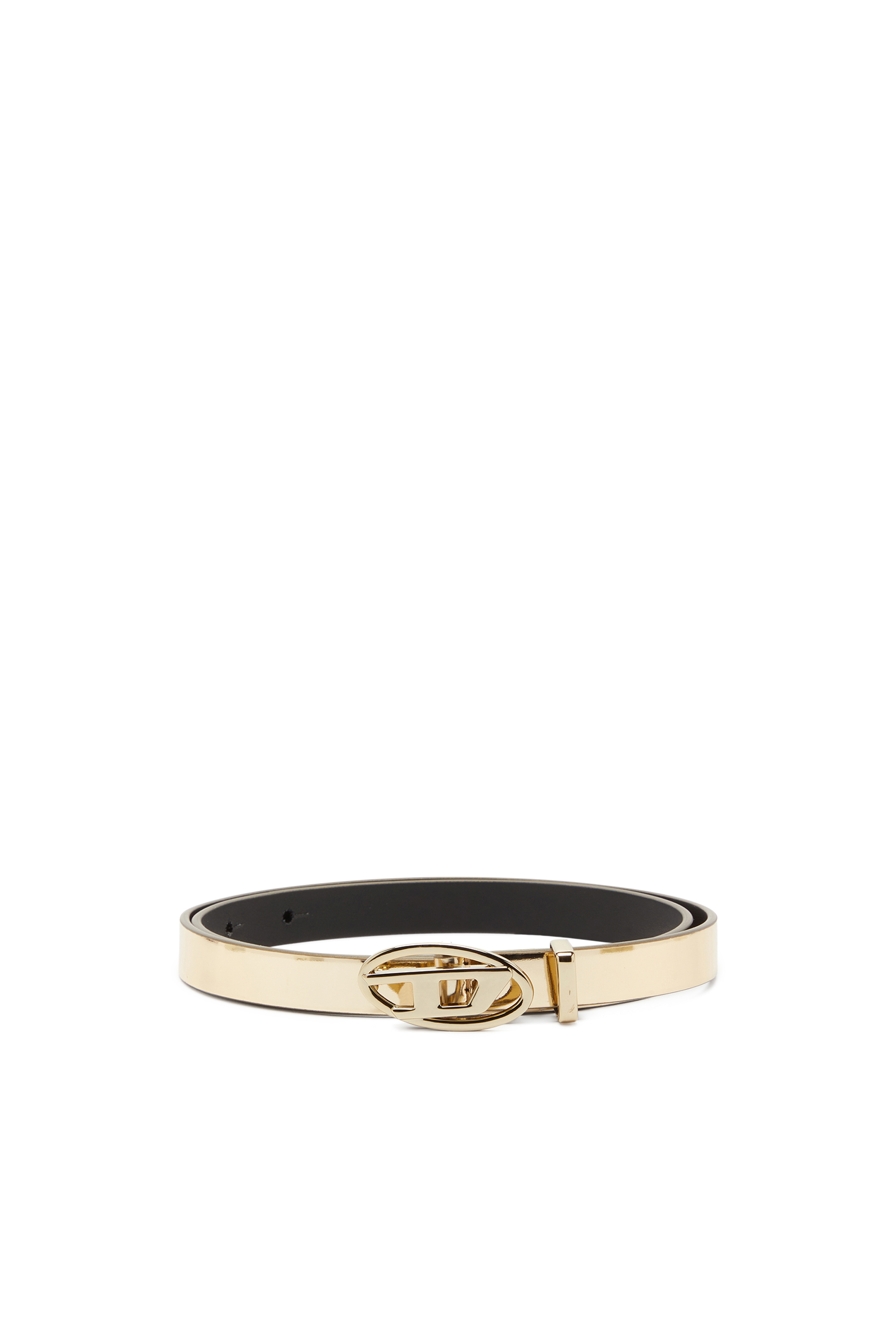 Diesel - B-1DR 15, Cinturón fino de piel laminada Mujer in Dorado - 1