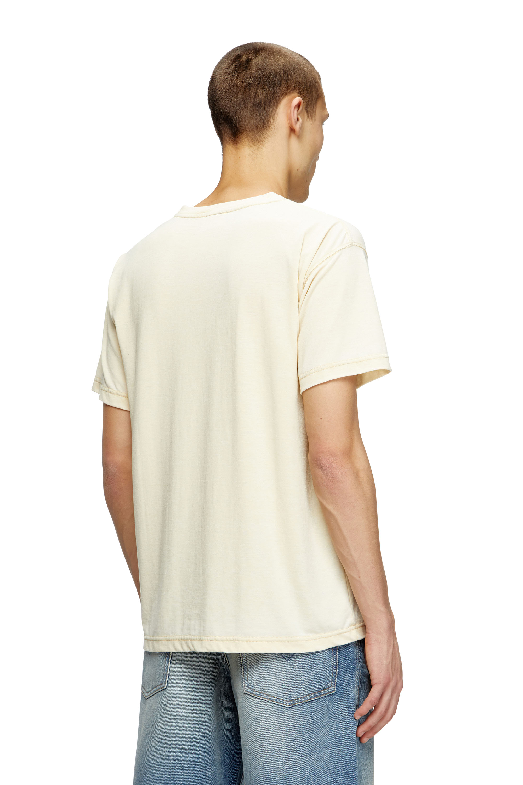 Diesel - T-NORM-T2, Camiseta con lavado burnout Hombre in Beige - 4