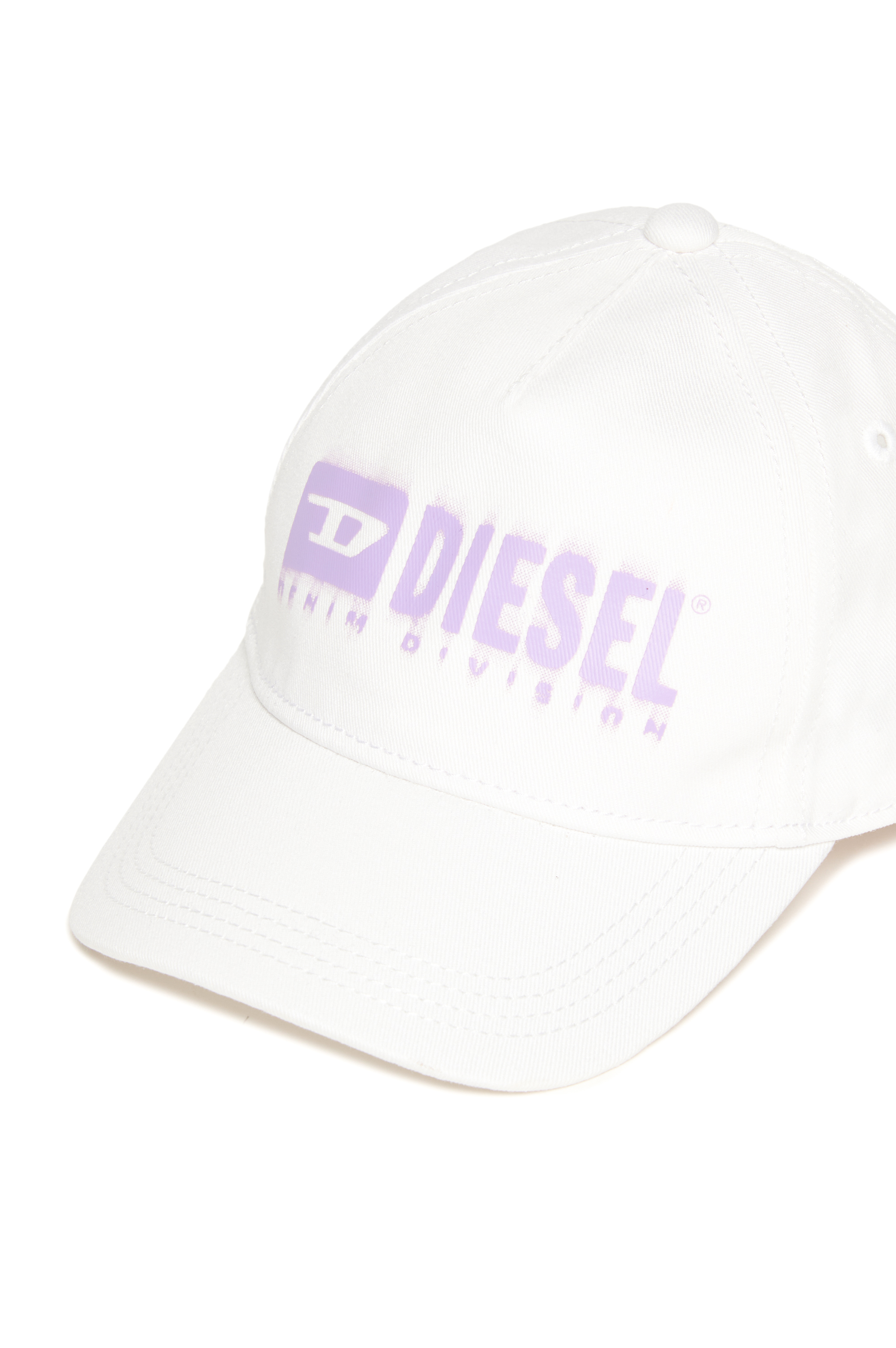 Diesel - FPRITTILB, Gorra de b&eacute;isbol en denim con logotipo degradado Unisex in Blanco - 3