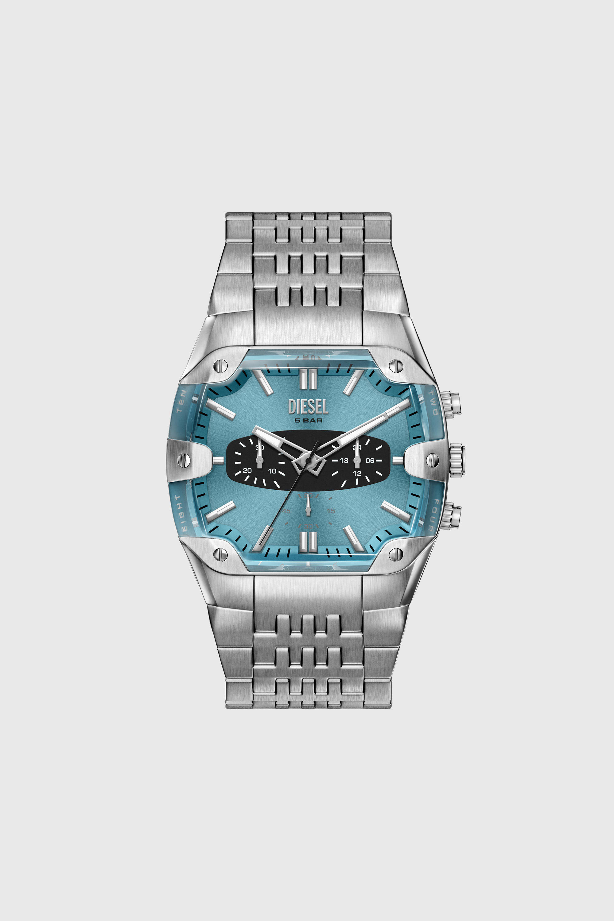 Diesel - DZ4725 WATCH, Reloj Spiked Cushion de acero inoxidable Hombre in Plateado - 1