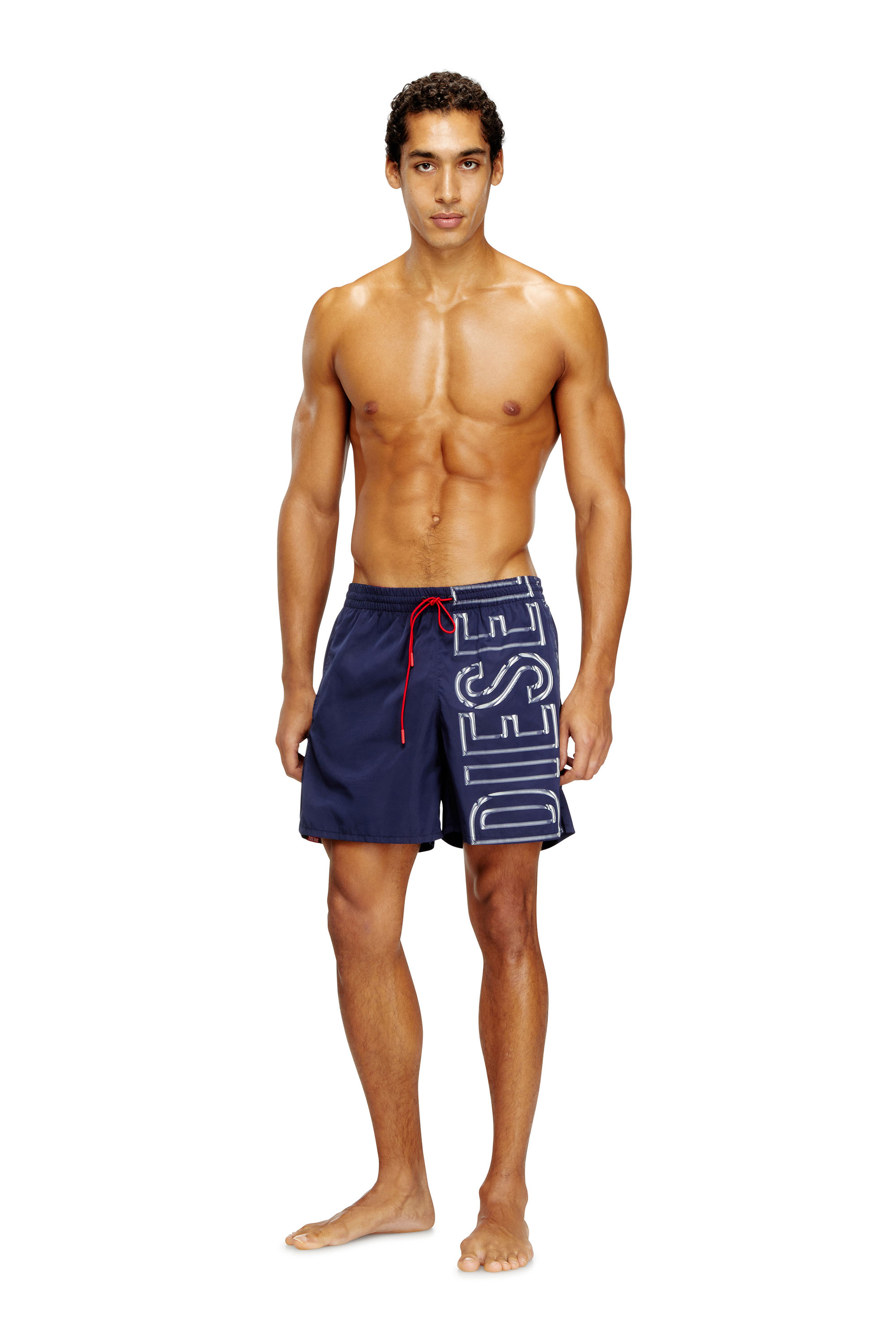 Diesel - SOCCER-41-D-CORE, Bañador corto con estampado de logotipo oversize Hombre in ToBeDefined - 1