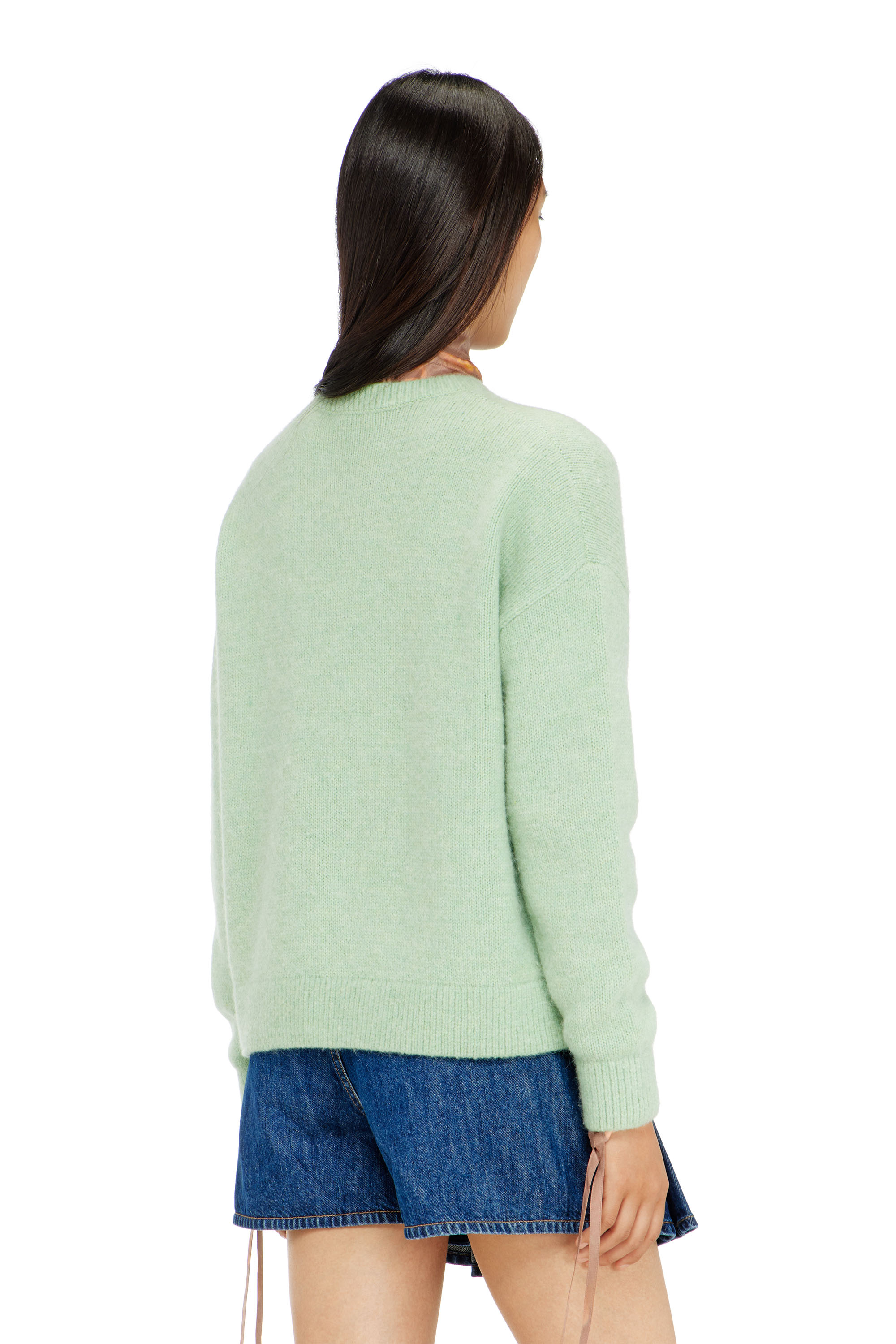 Diesel - M-AREETA, Jersey de mezcla de lana y alpaca Mujer in Verde - 4