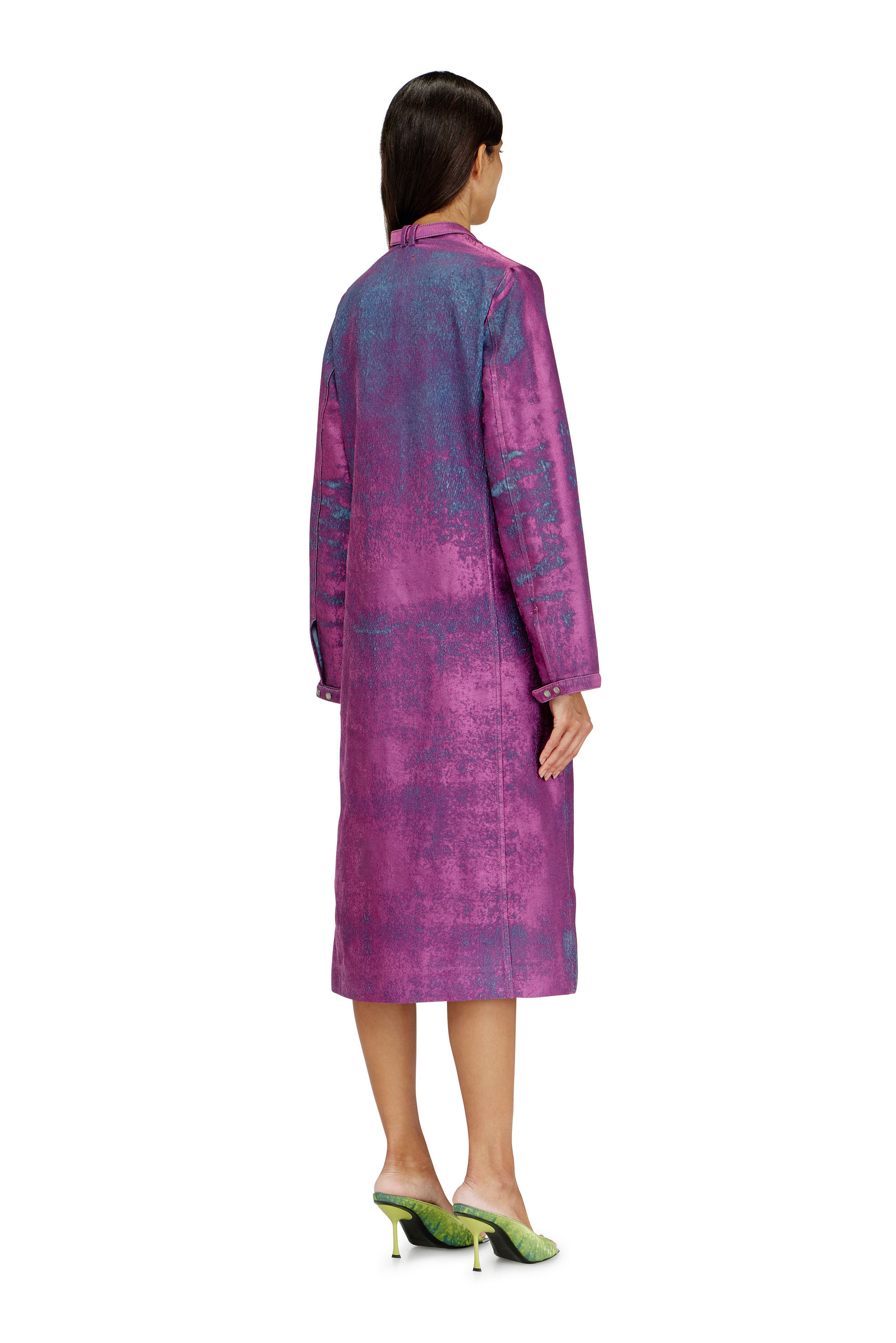 Diesel - DE-DELGAR-FSI, Abrigo de denim satinado de color Mujer in Morado - 4