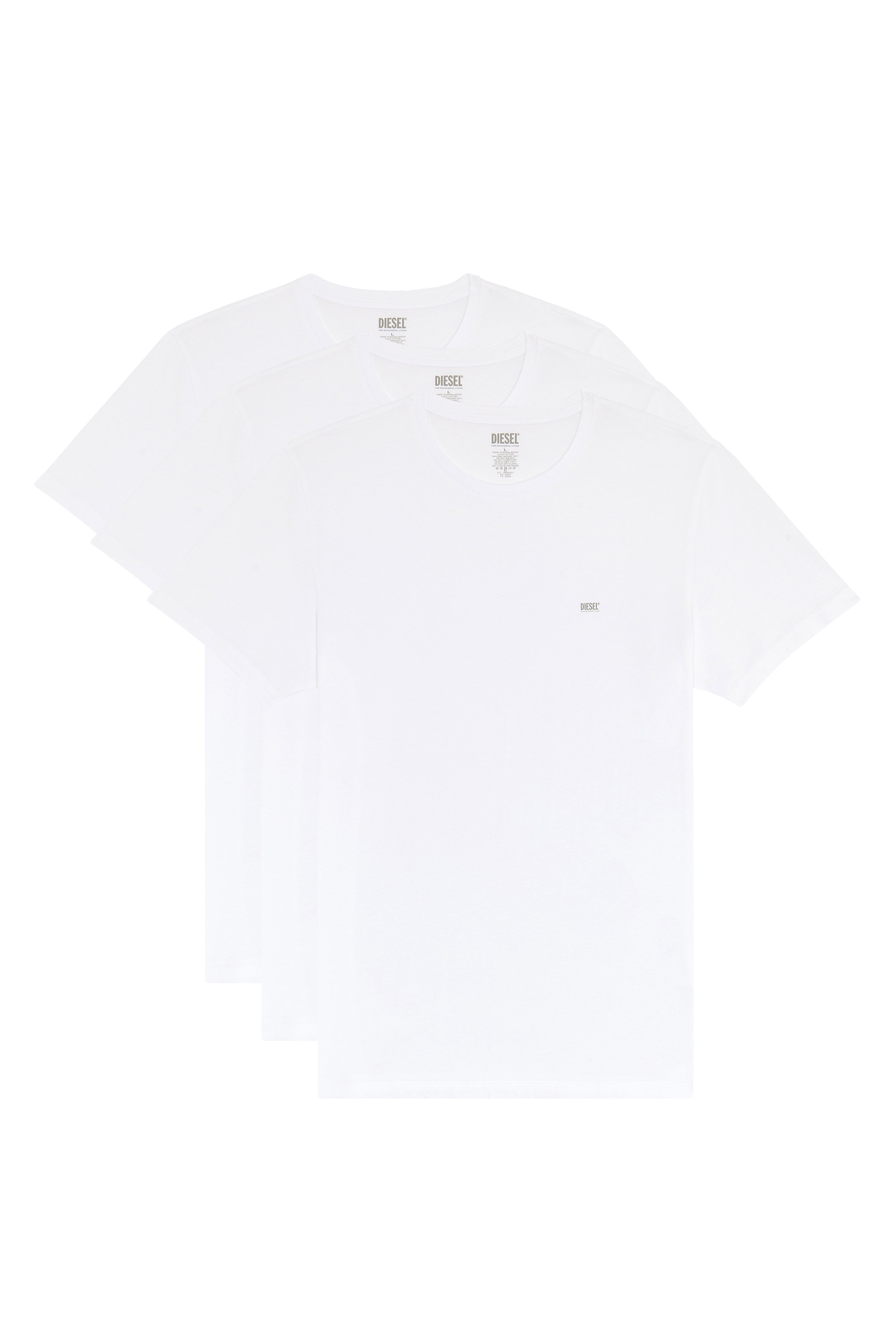 Diesel - UMTEE-JAKETHREEPACK, Lote de tres camisetas de cuello redondo Hombre in Blanco - 2