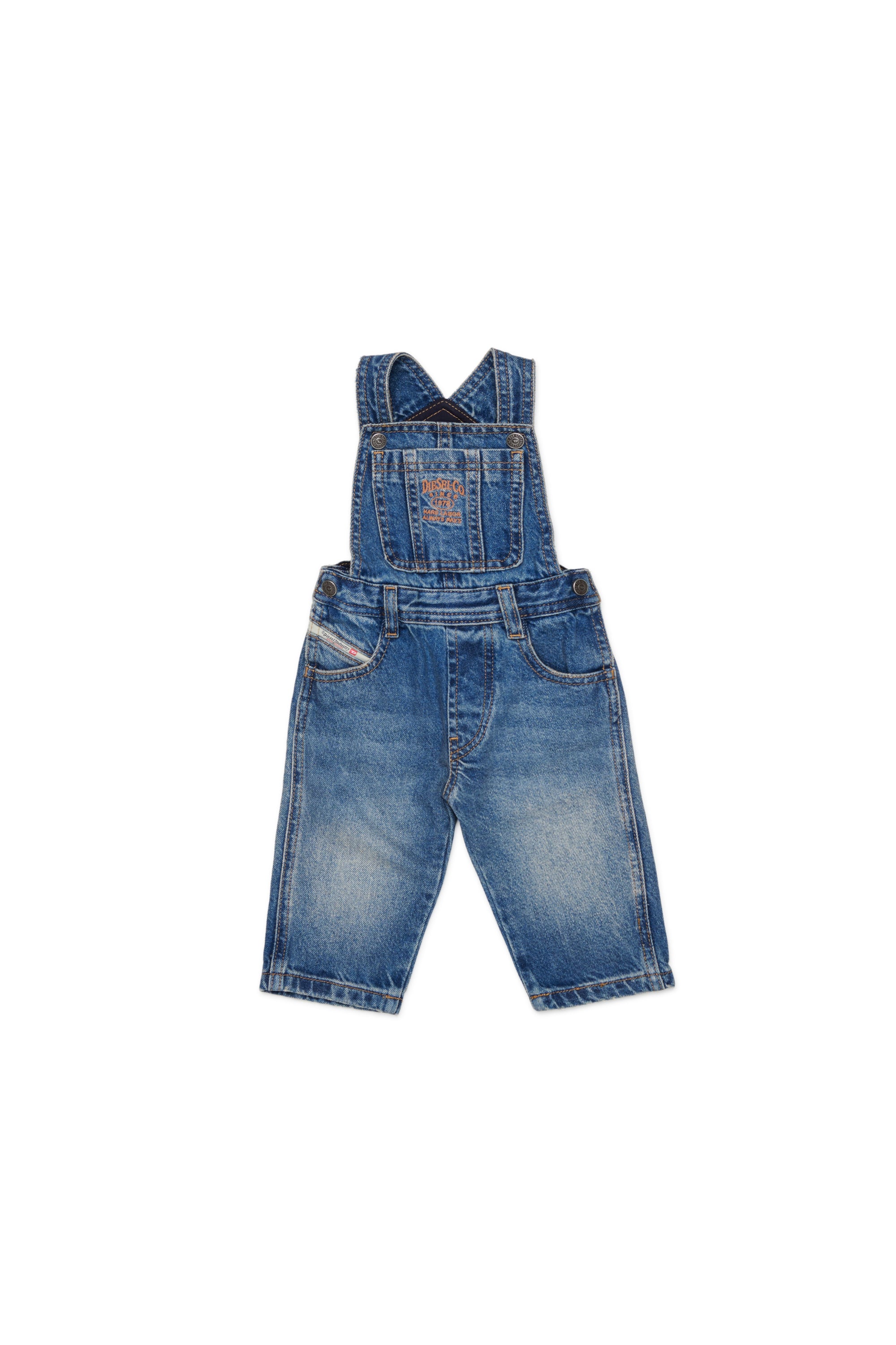 Diesel - JARYB, Peto vaquero con bordado de logo Hombre in Azul marino - 1