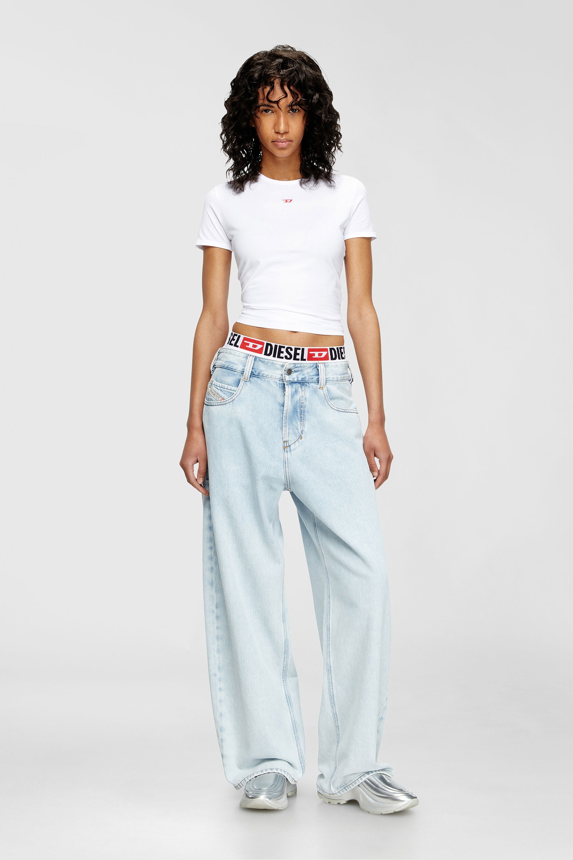 Diesel - Relaxed Jeans 1997 D-Enim-M 09M74 Unisex, Azul Claro - 1