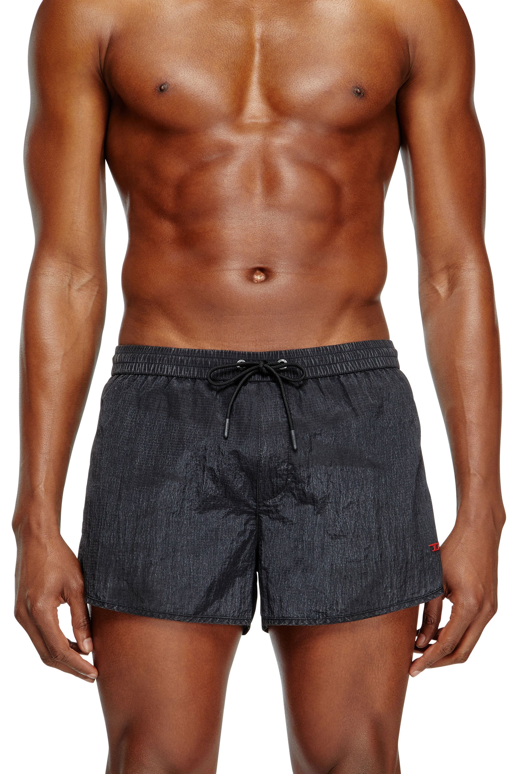 Diesel - OLIVER-30-D-POP, Bañadores cortos en ripstop tratado Hombre in Negro - 2