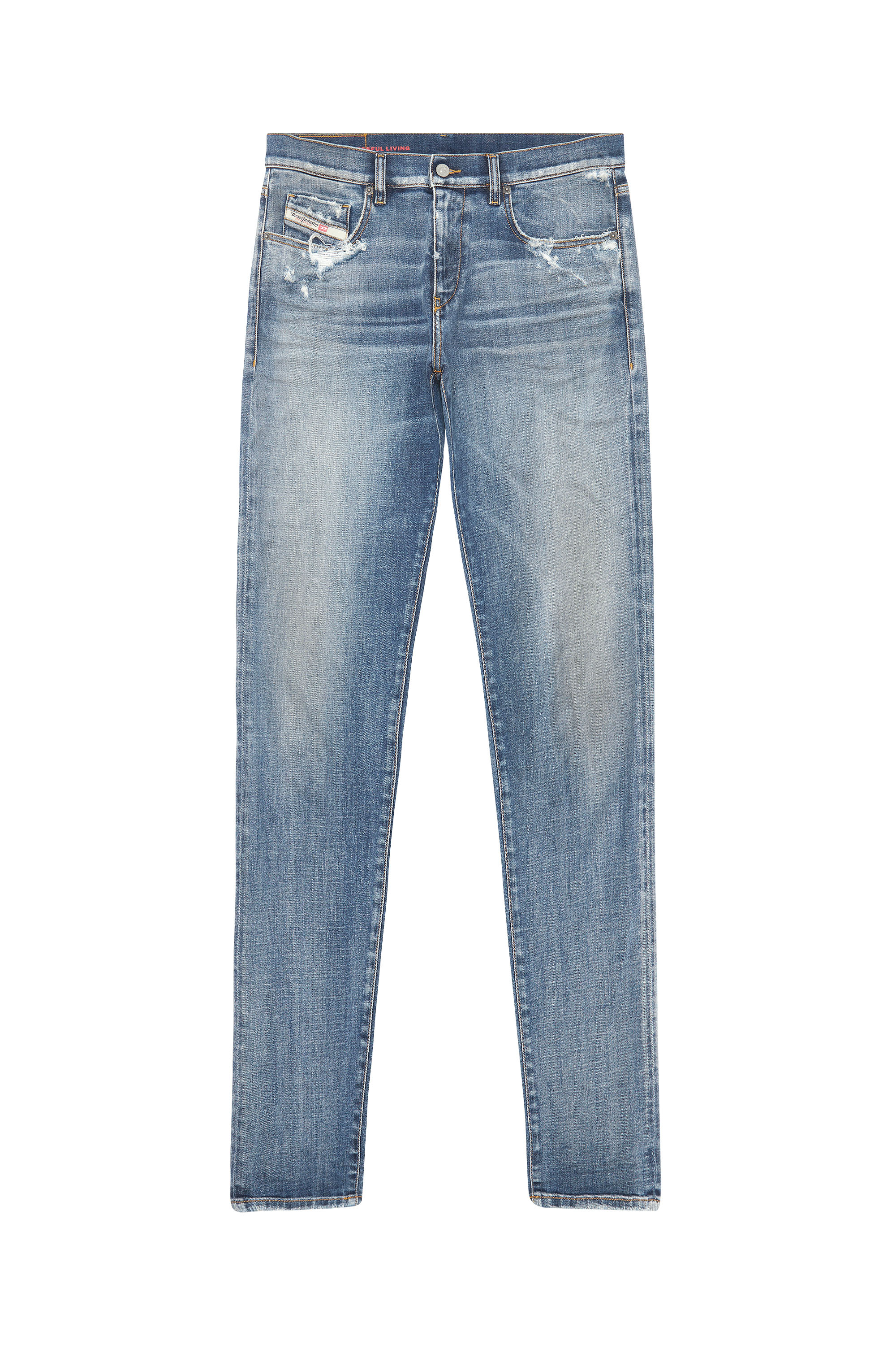Diesel - 2019 D-STRUKT 09E15 Slim Jeans, Azul medio - Image 6
